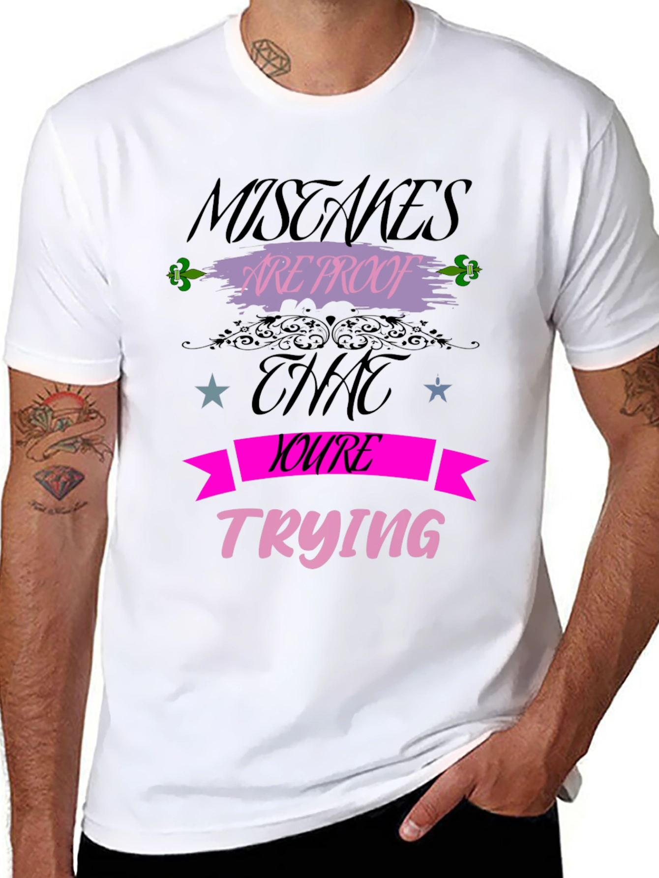 Black Mistakes Are Proof T-Shirt, Motivational Graphic Tee view 8