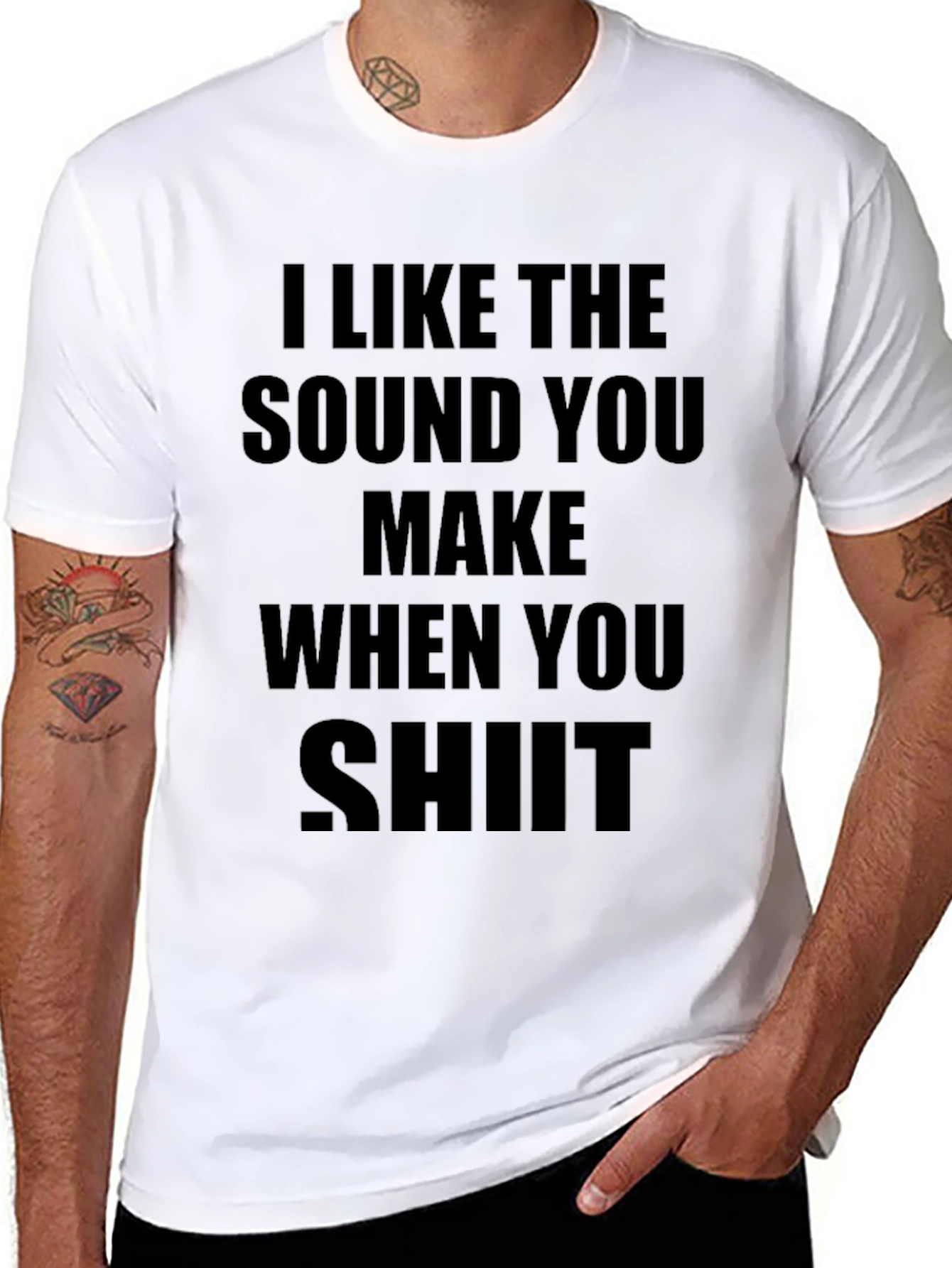 Black Funny Graphic Tee - I Like the Sound You Make view 8