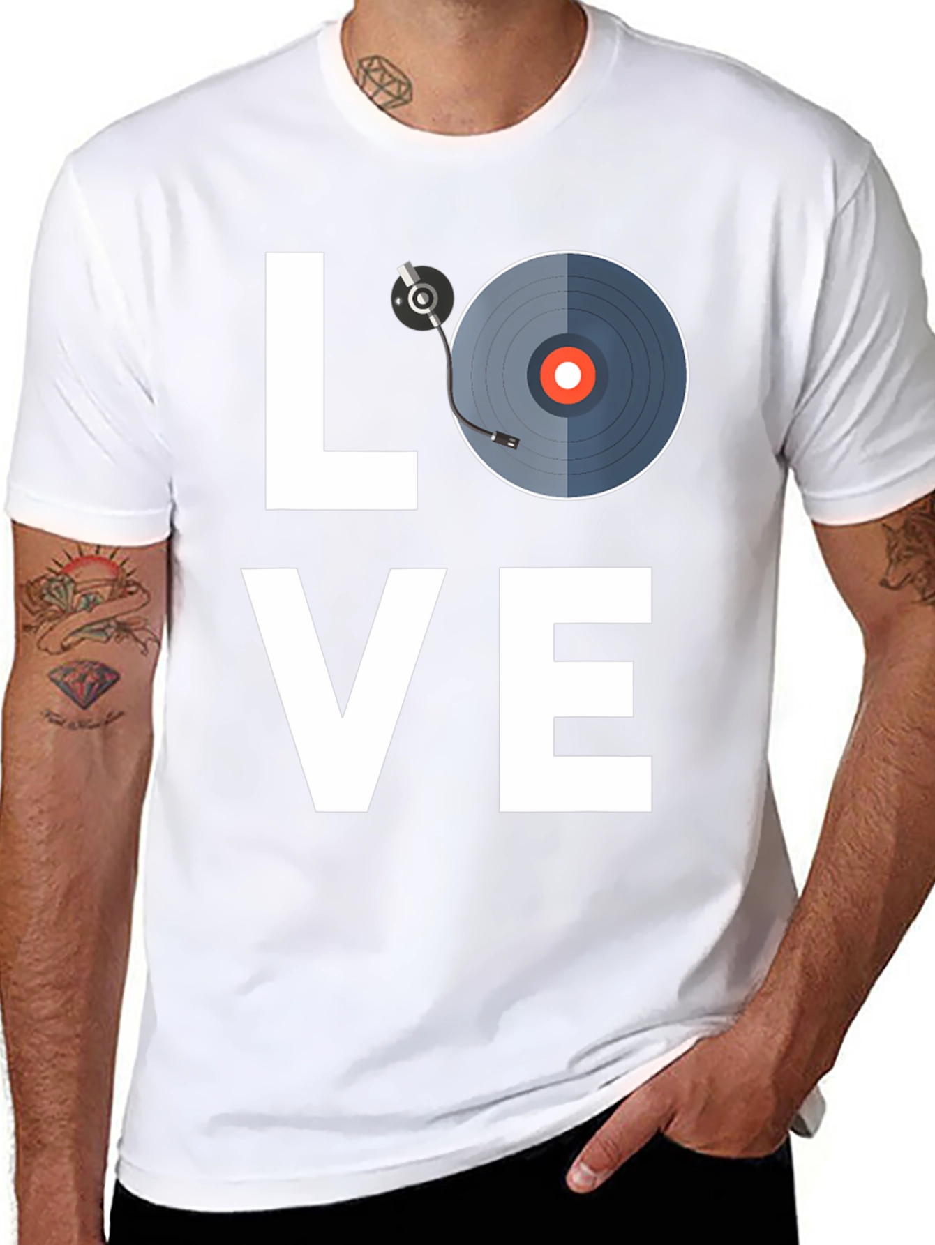 Black Love Music Black T-Shirt view 8