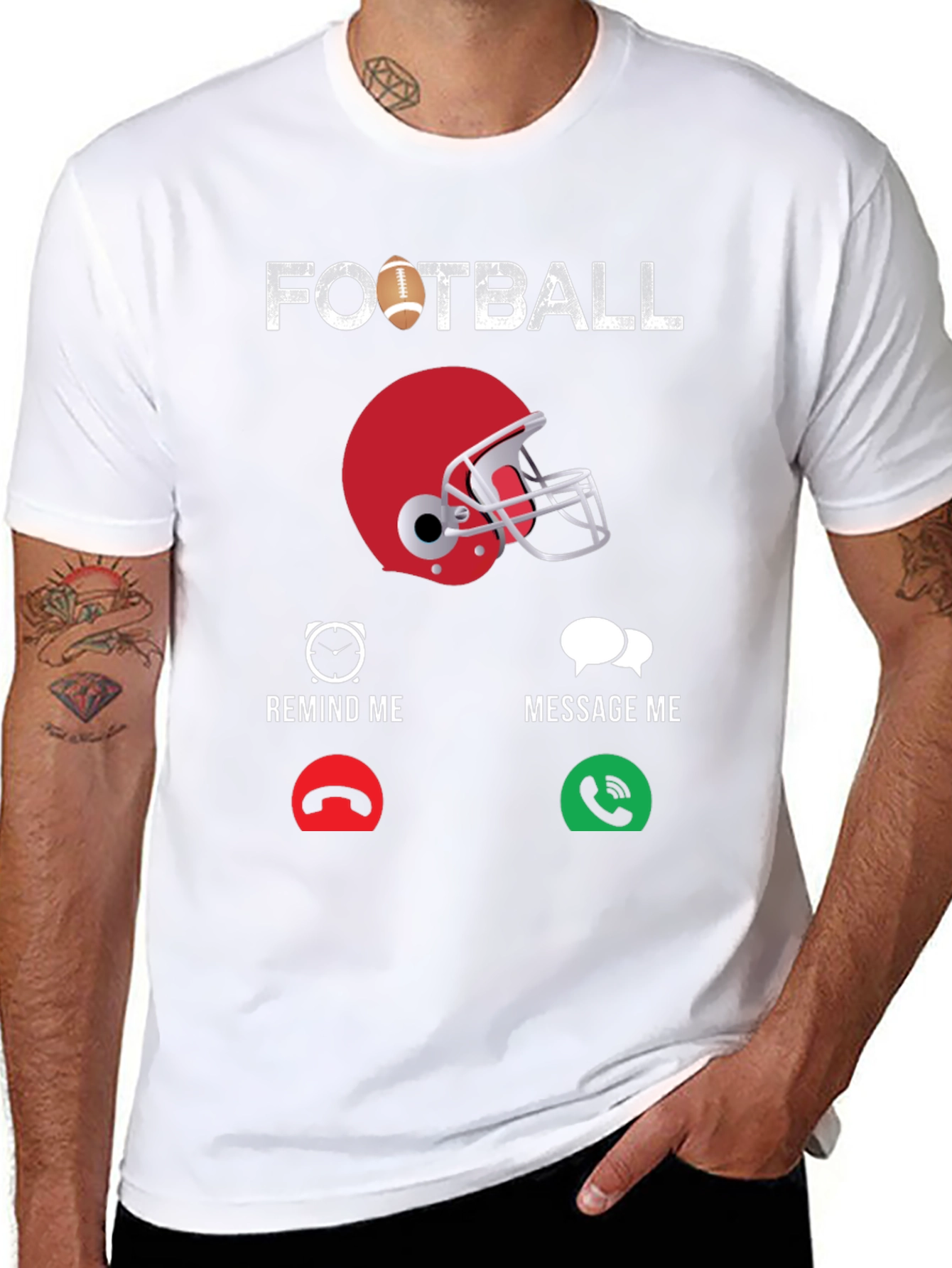 Black Football Calling T-Shirt view 8