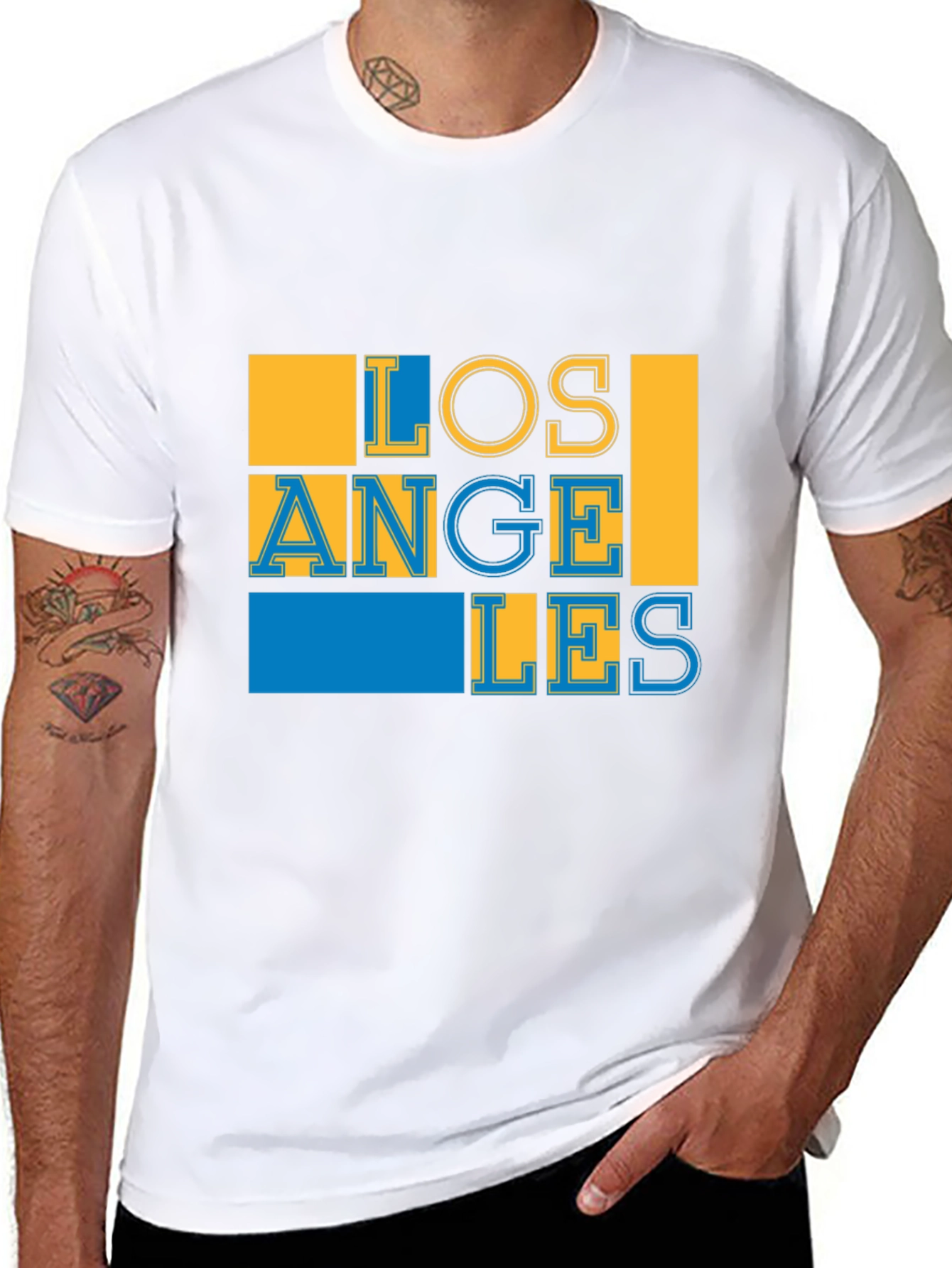 Black Los Angeles Graphic Print Black T-Shirt view 8