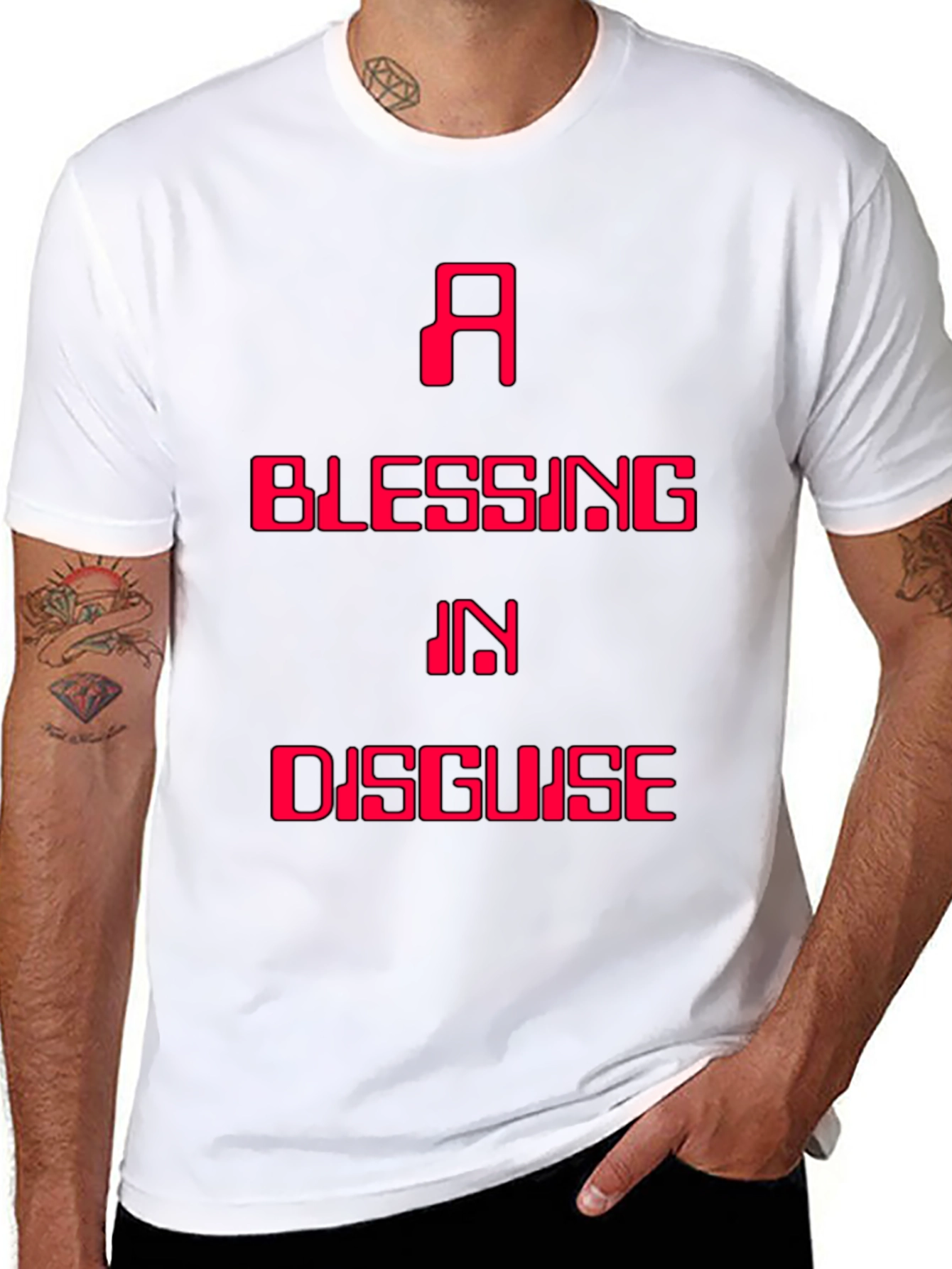 Black A Blessing in Disguise Graphic T-Shirt view 8