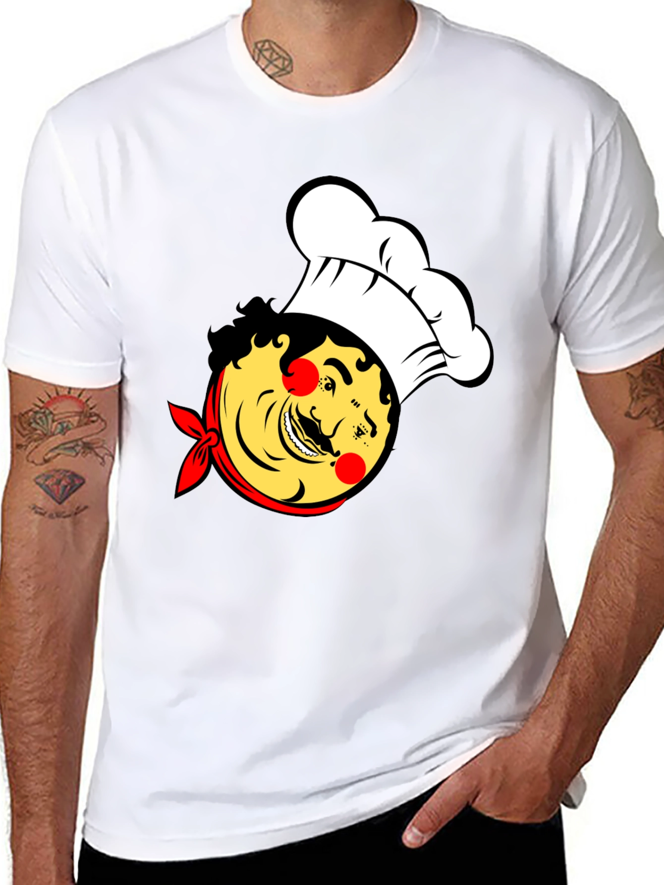 Black Chef Cartoon Graphic T-Shirt view 8