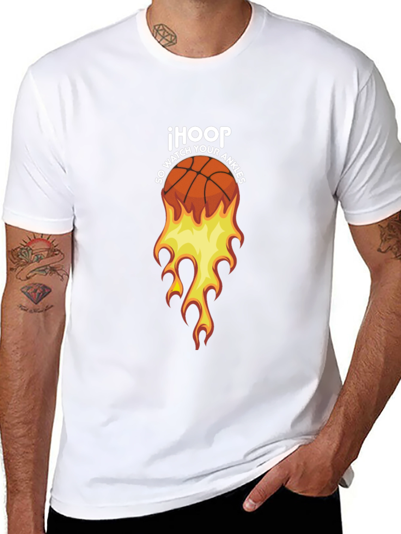 Black IHOOP Basketball Graphic Tee - So Watch Your Ankles! view 8