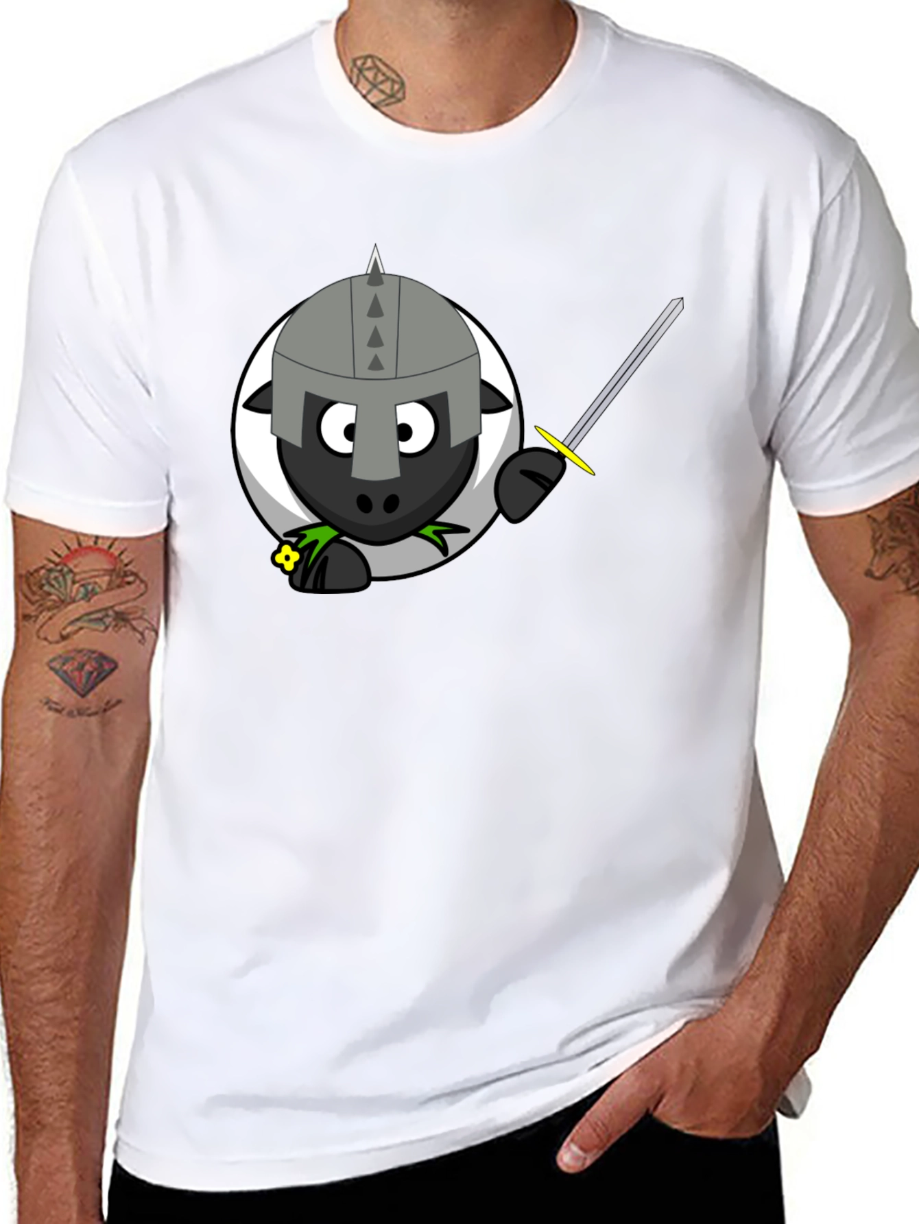 Black Knight Sheep Graphic T-Shirt view 8
