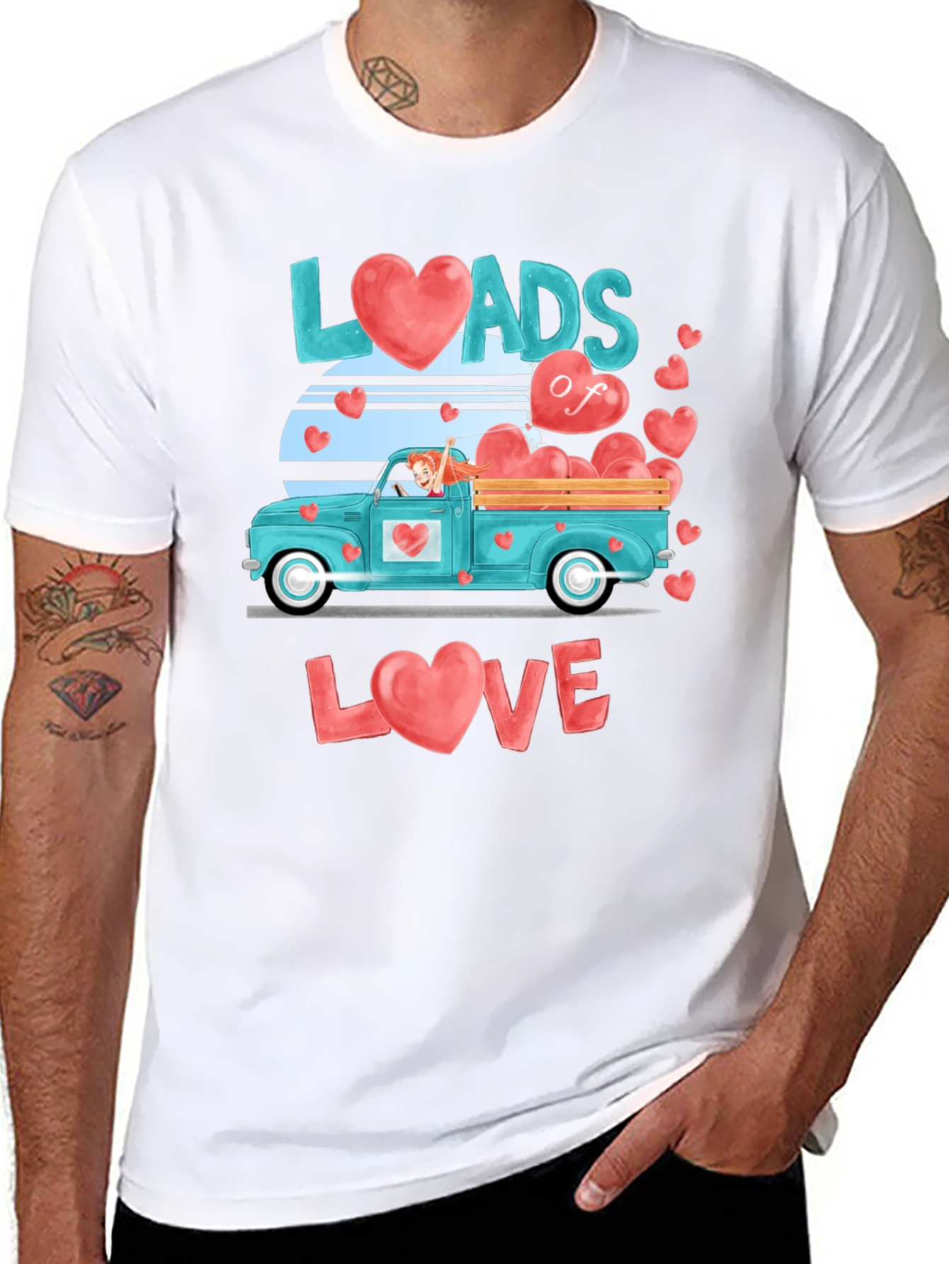 Black Loads of Love Valentine's Day Graphic Tee view 8