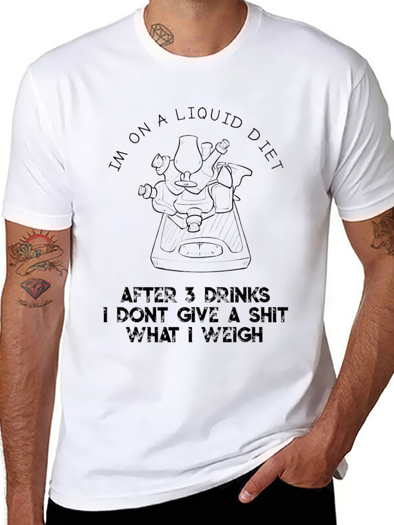 Black Liquid Diet T-Shirt - Funny Drinking Shirt view 8