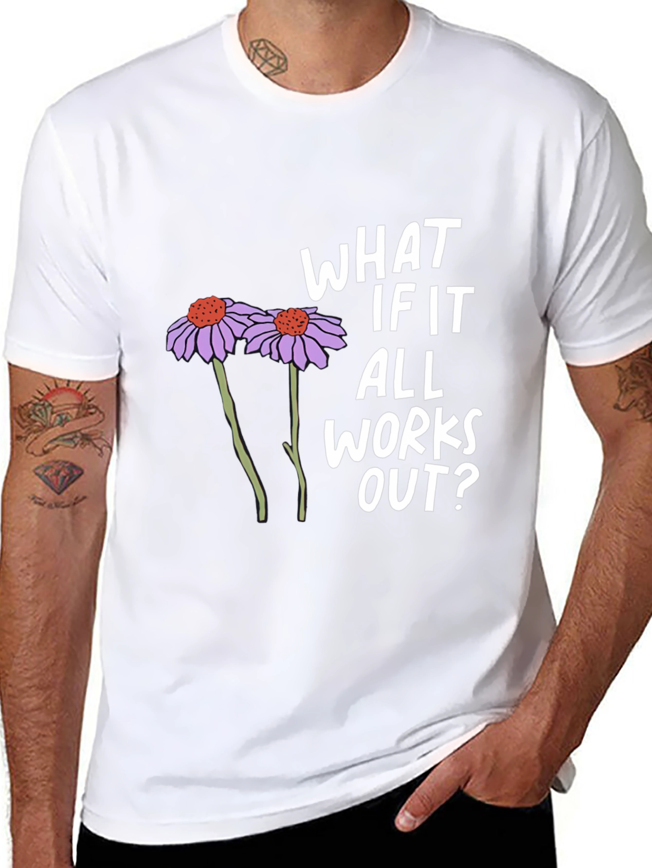 Black What If It All Works Out? Graphic Tee view 8
