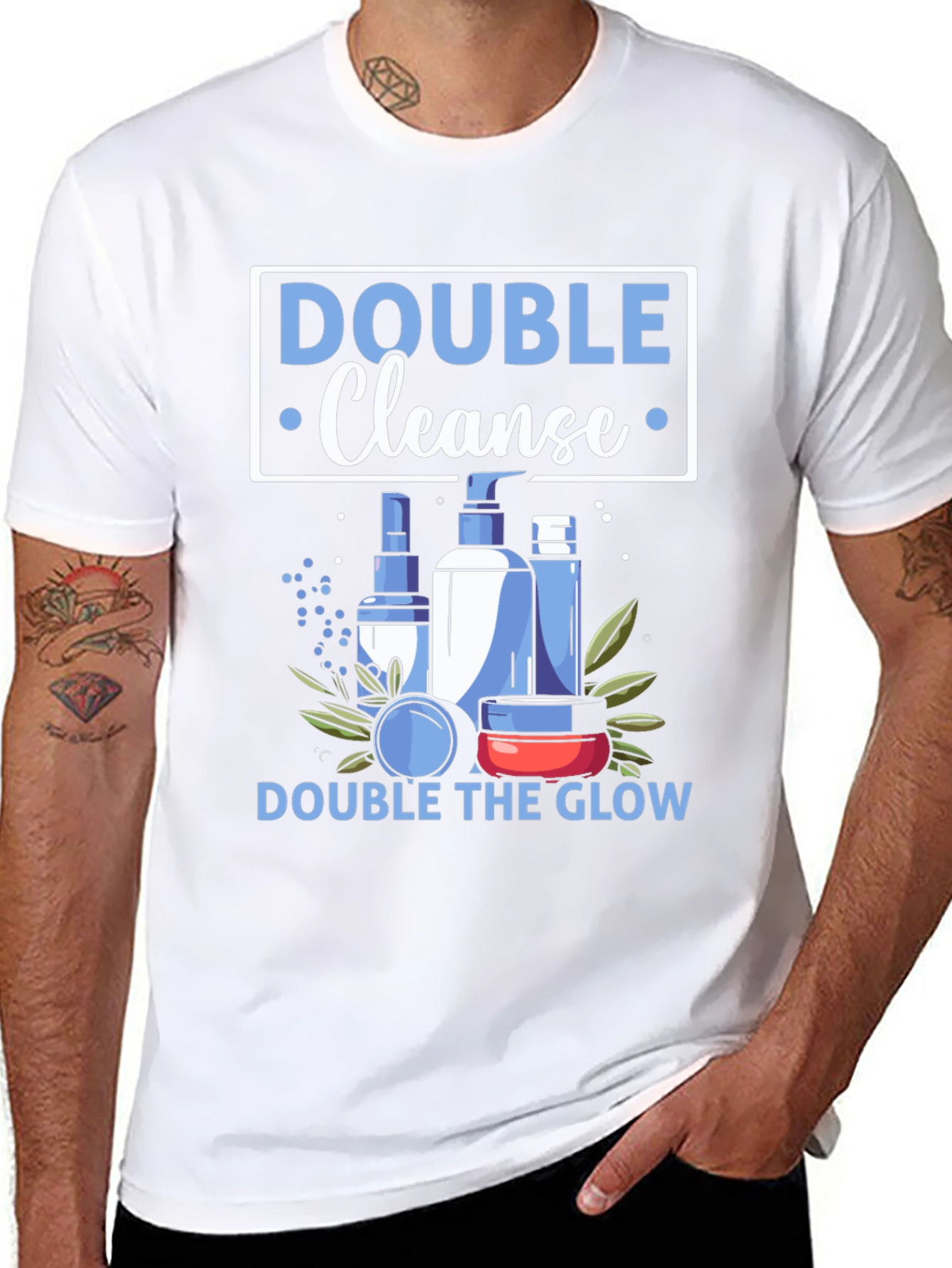 Black Double Cleanse Graphic Tee - For Radiant Skin! view 8