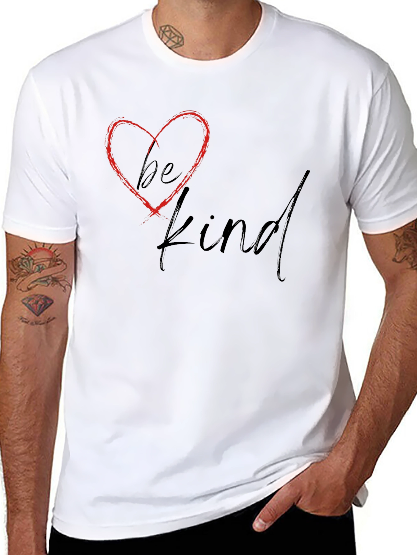 Black Be Kind Graphic Tee - Soft Cotton Blend view 8