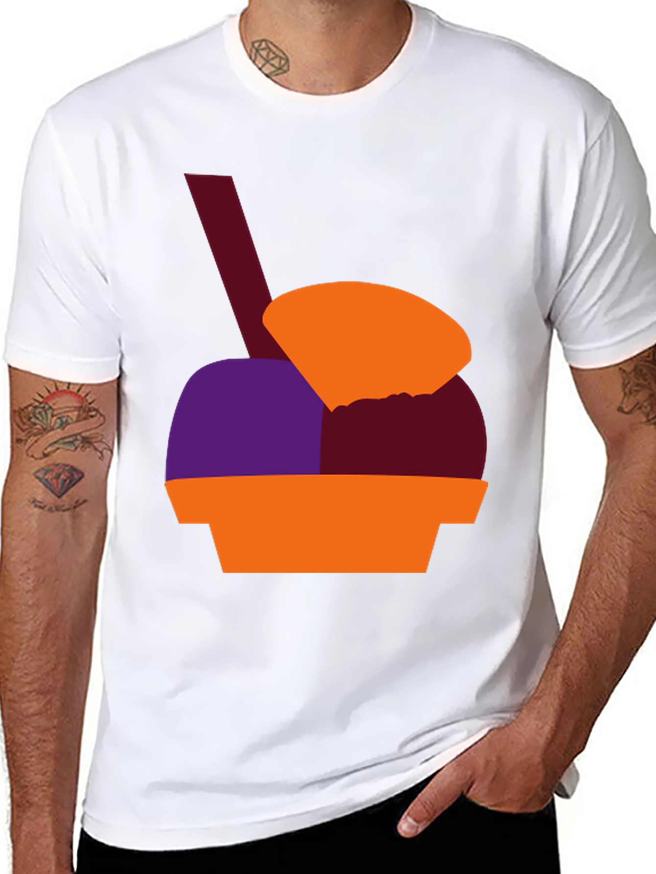 Black Fun Ice Cream Graphic Tee - Stylish and Unique Design view 8