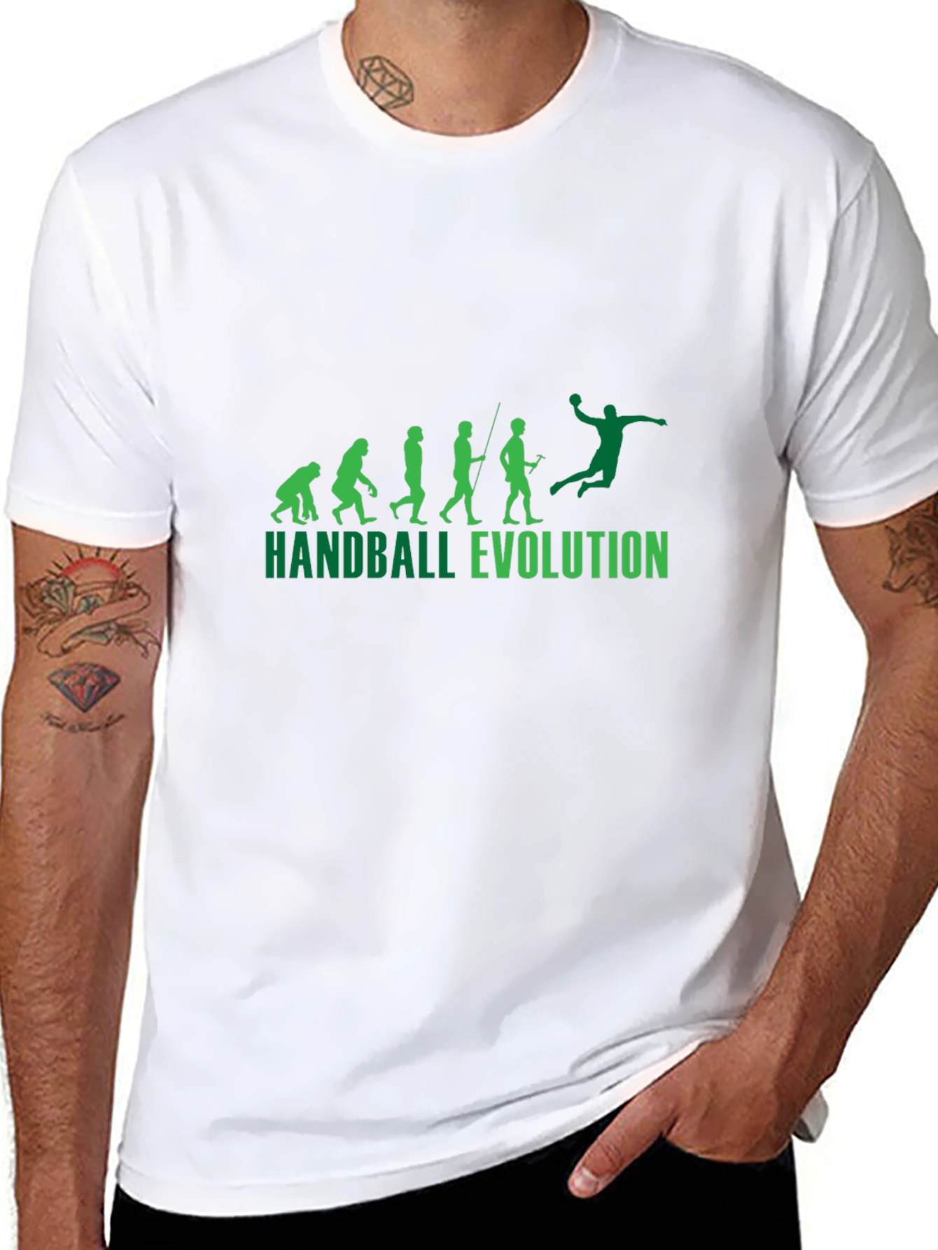 Black Handball Evolution Graphic Tee view 8