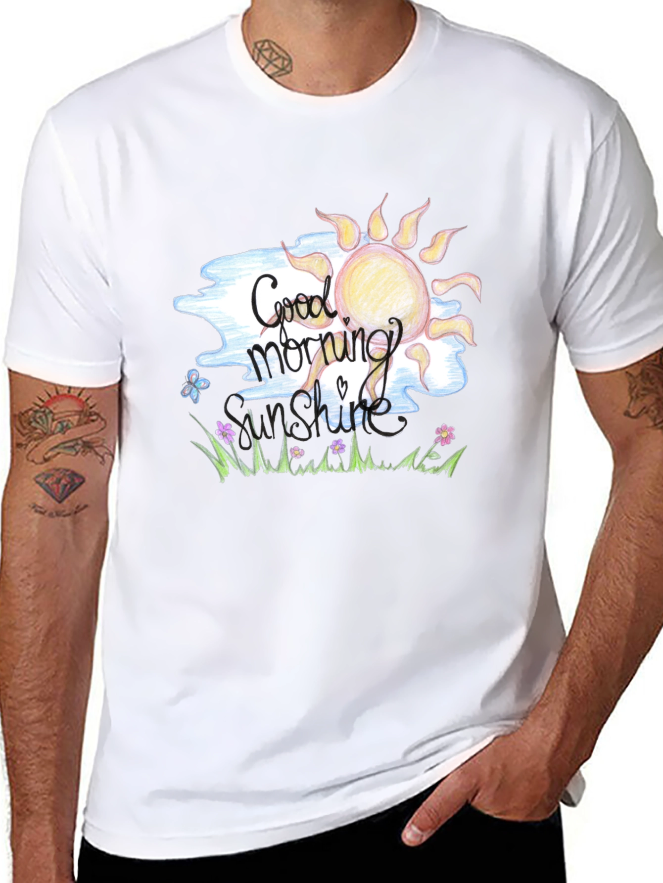 Black Good Morning Sunshine Graphic Tee view 8