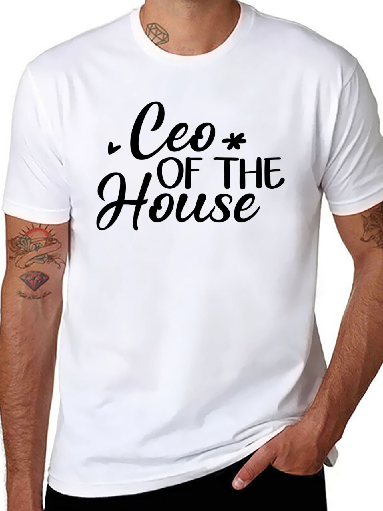 Black CEO of the House Black Tee view 8