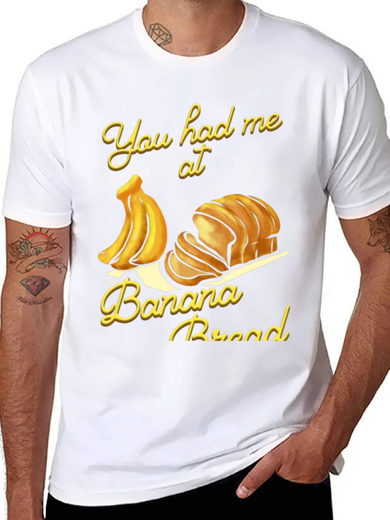 Black You Had Me at Banana Bread T-Shirt view 8