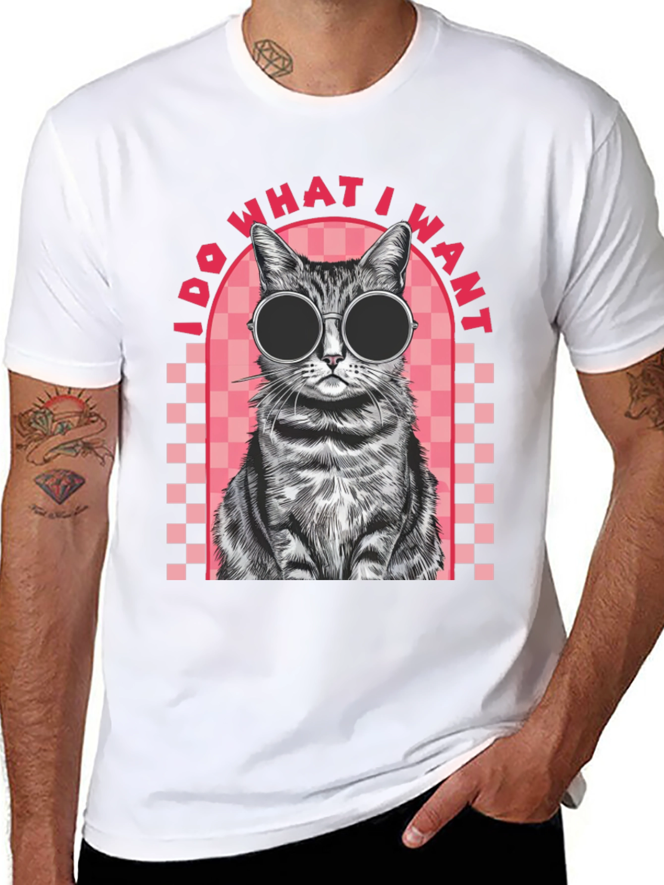 Black Cool Cat Graphic Tee - I Do What I Want view 8