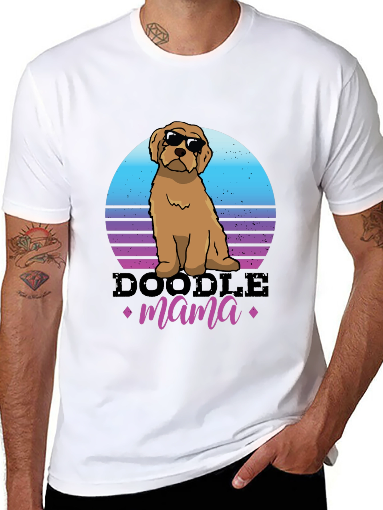 Black Doodle Mama T-Shirt - Dog Lover Tee view 8