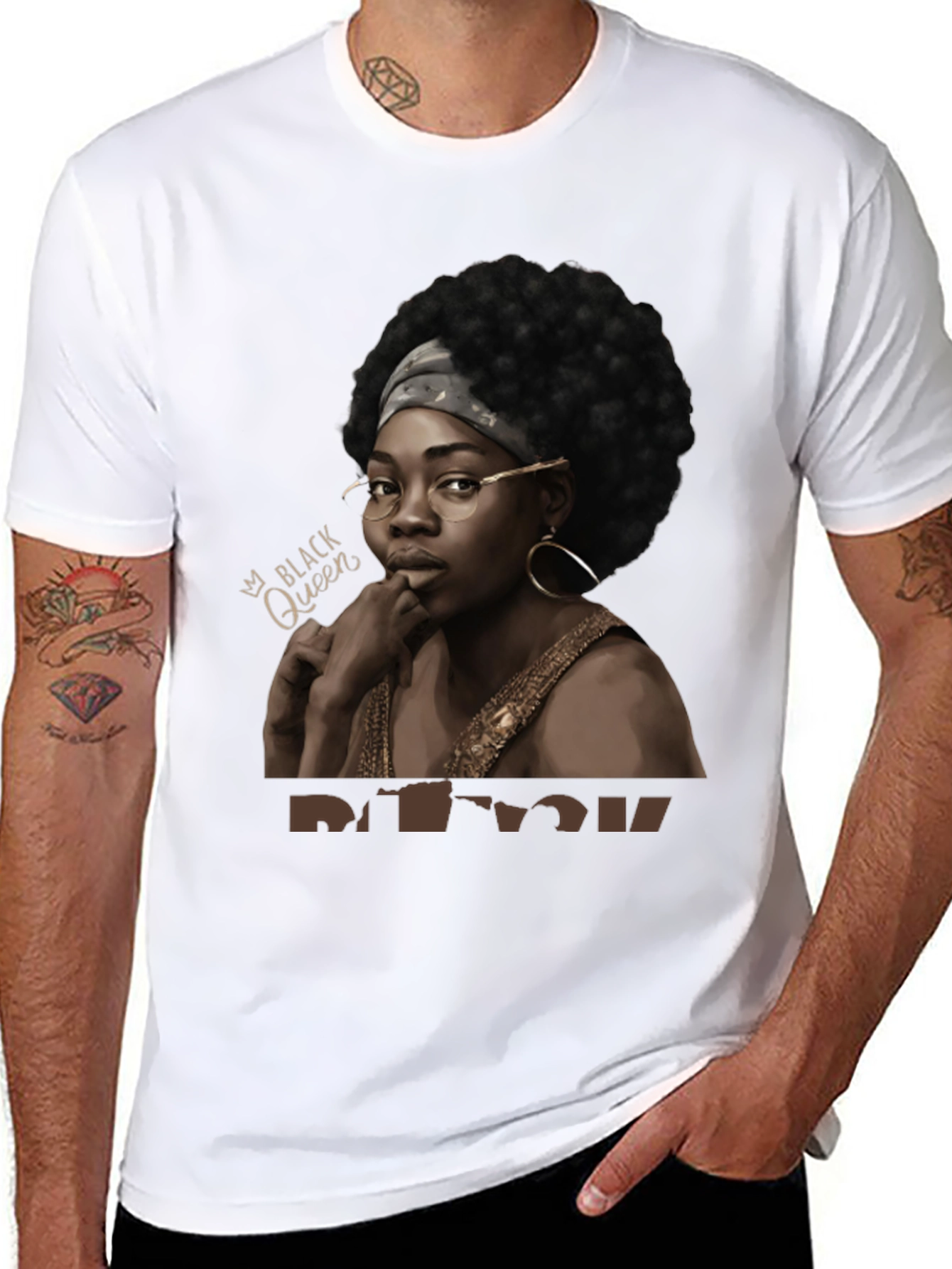 Black Black Queen Graphic Tee - Stylish Unisex T-Shirt view 8