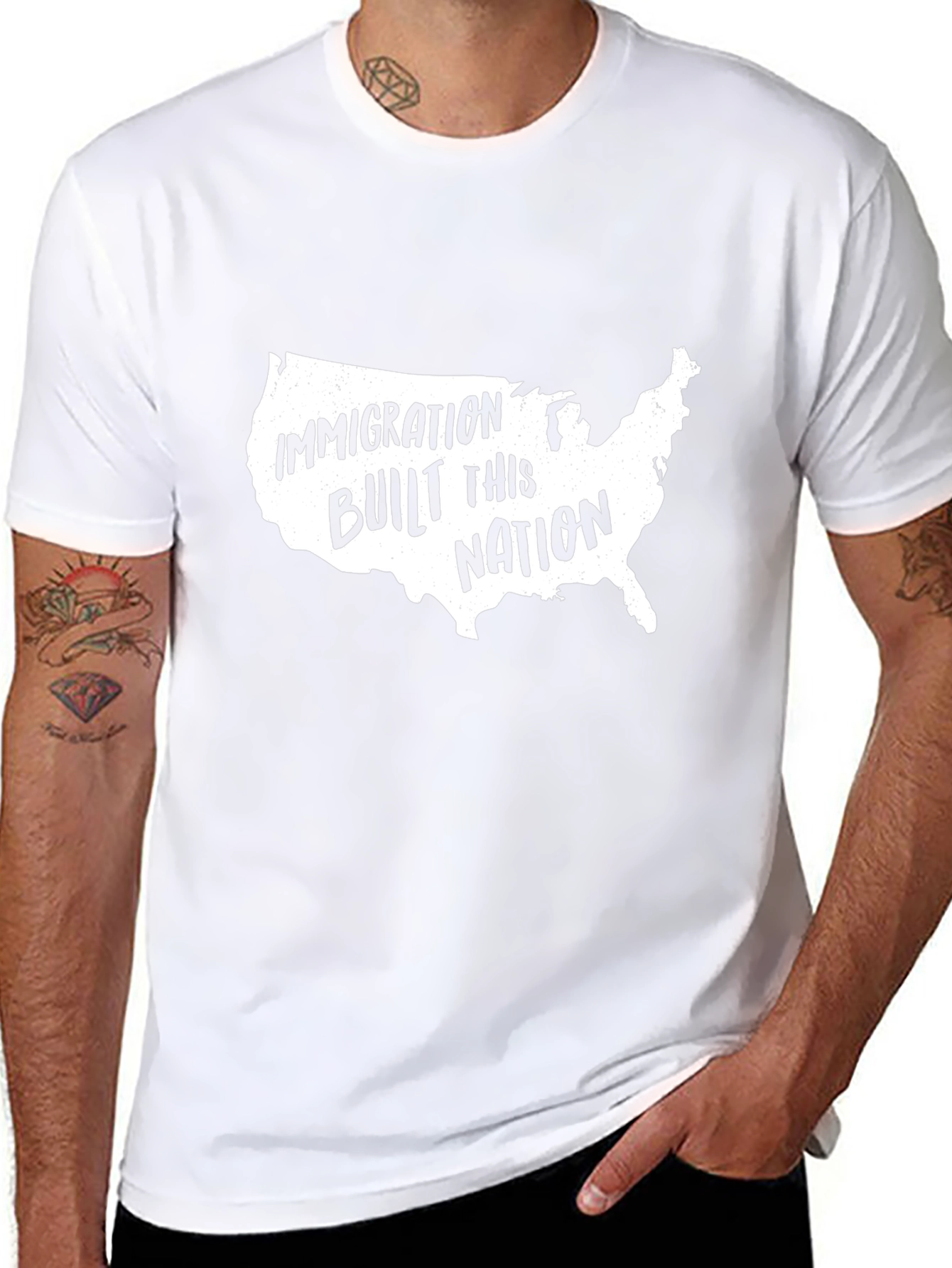 Black Immigration Built This Nation T-Shirt view 8
