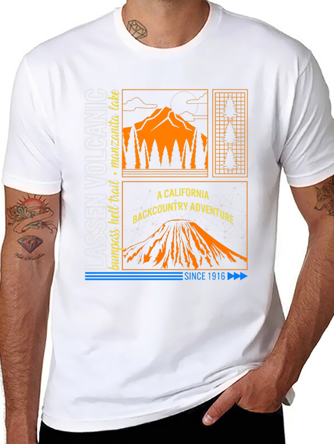 Black Lassen Volcanic Backcountry Adventure T-Shirt view 8