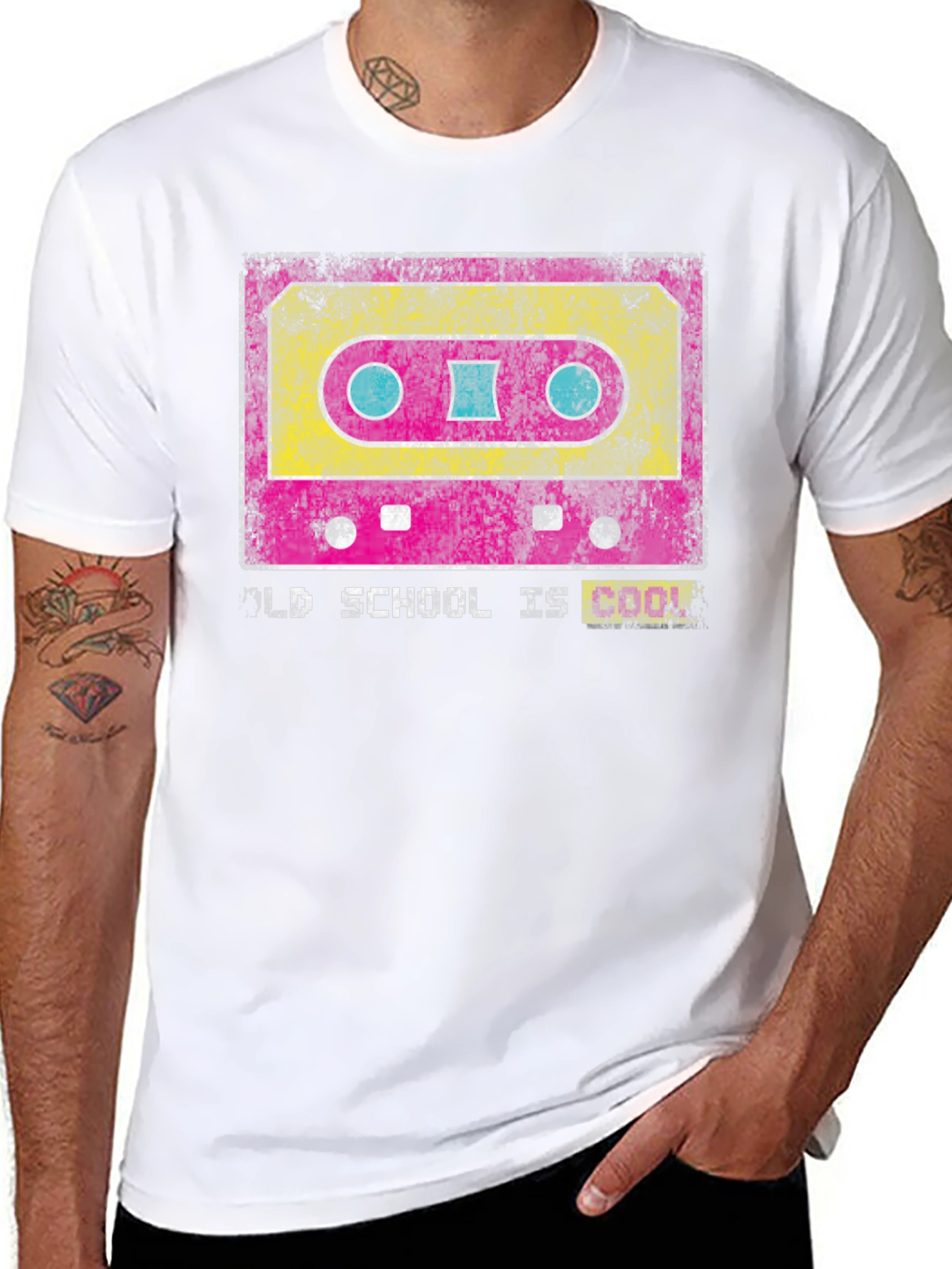 Black Retro Cassette Tape Graphic T-Shirt - Old School Cool view 8