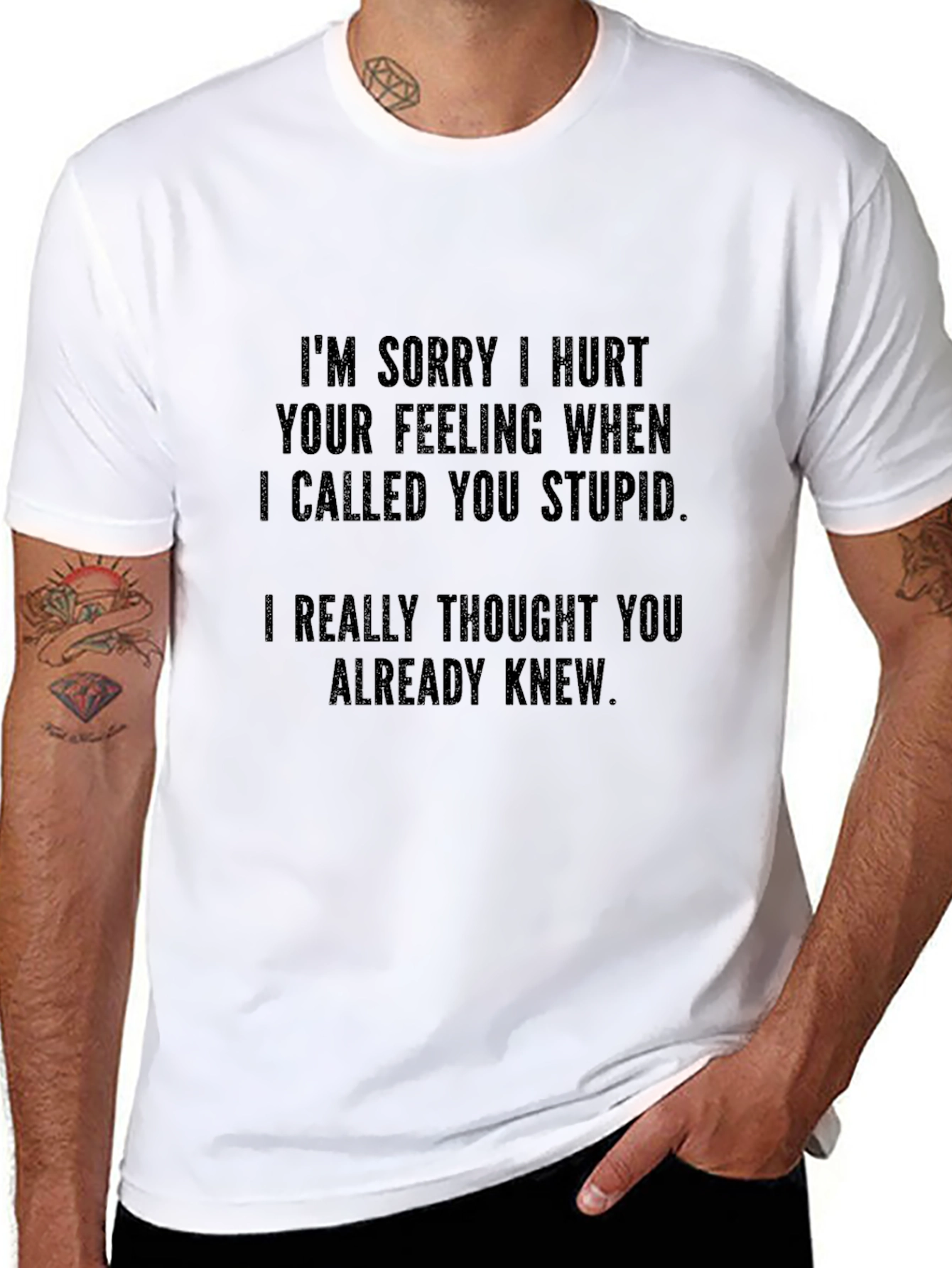 Black Funny Apology T-Shirt - Sarcastic Novelty Tee view 8