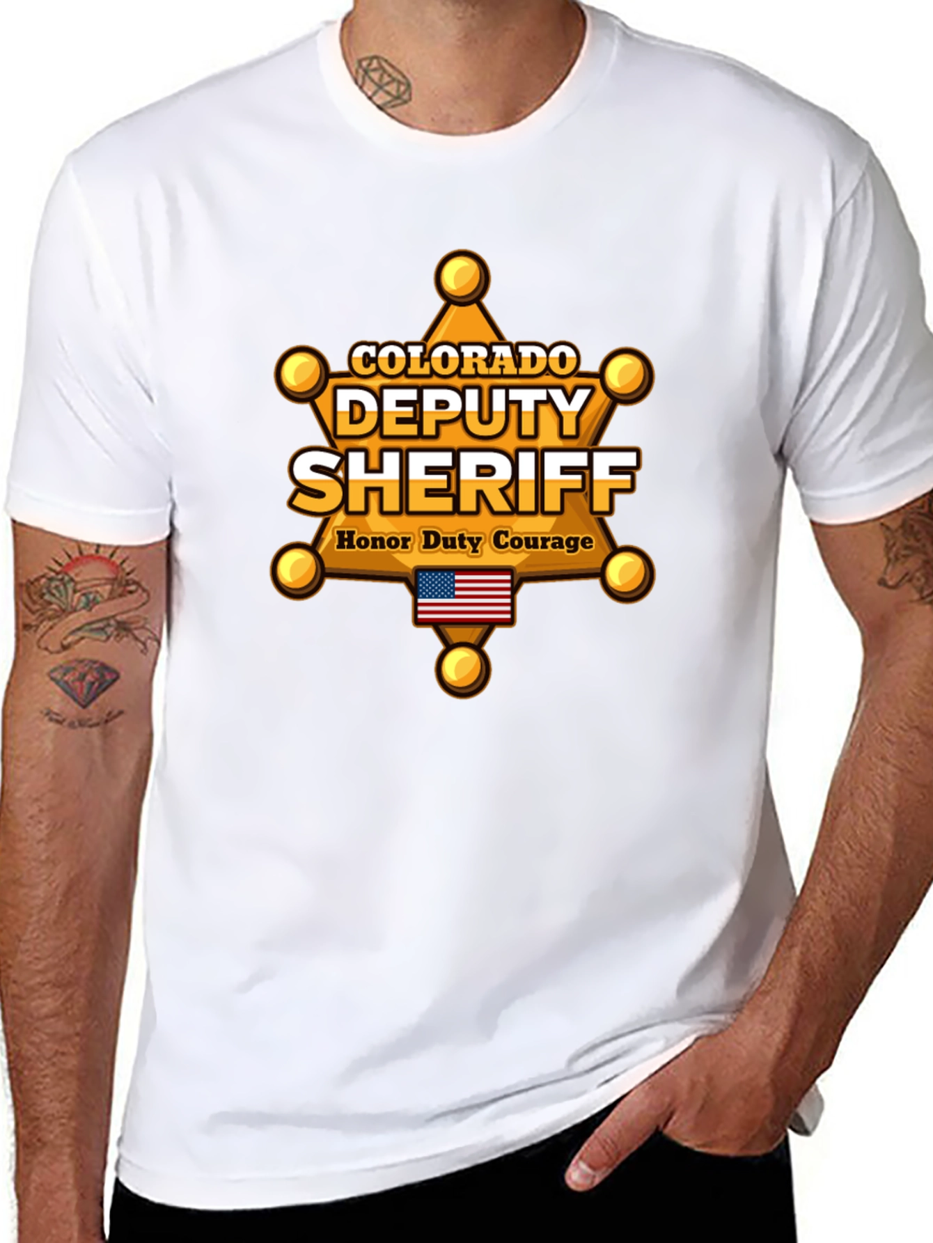 Black Colorado Deputy Sheriff T-Shirt view 8
