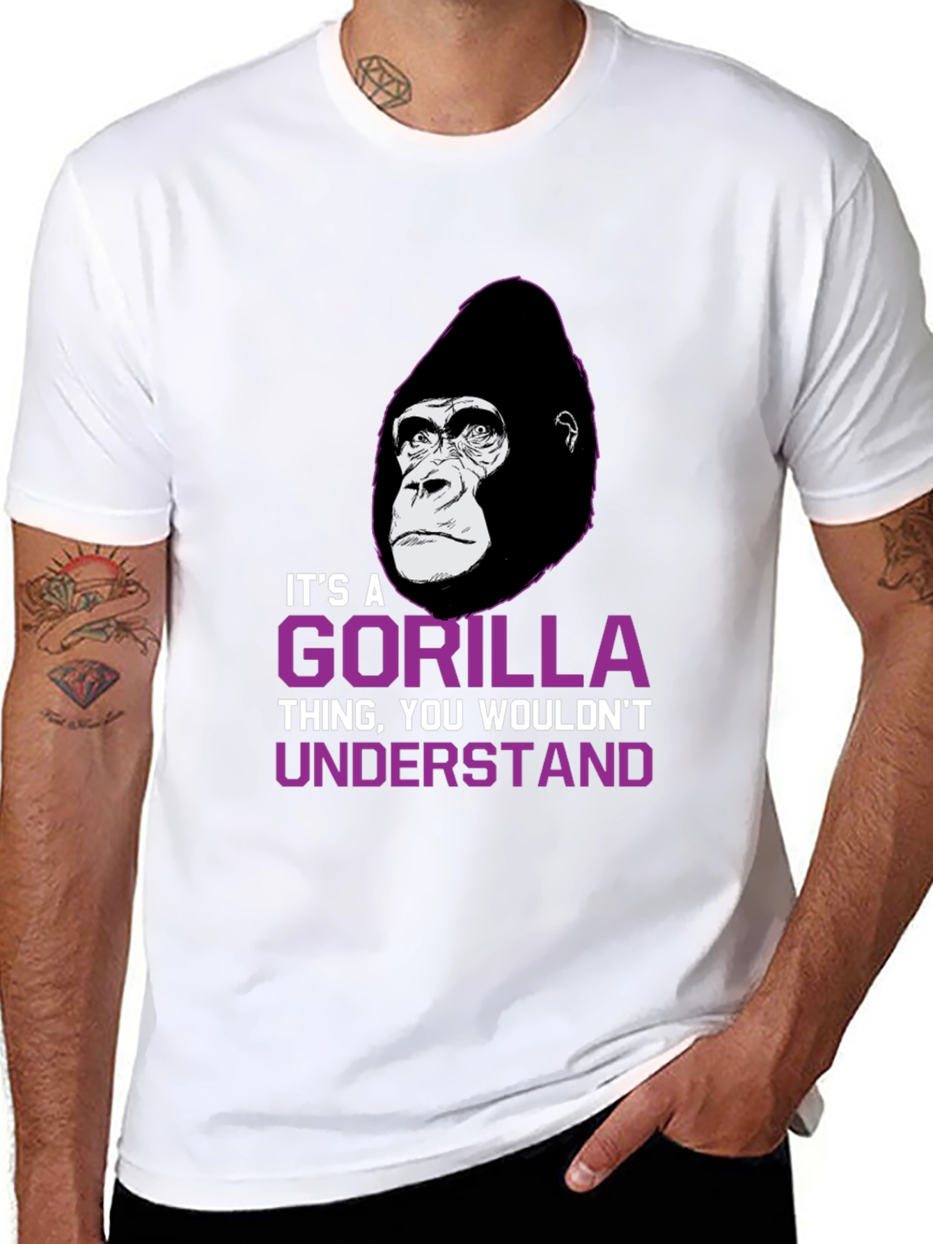 Black It's a Gorilla Thing T-Shirt view 8
