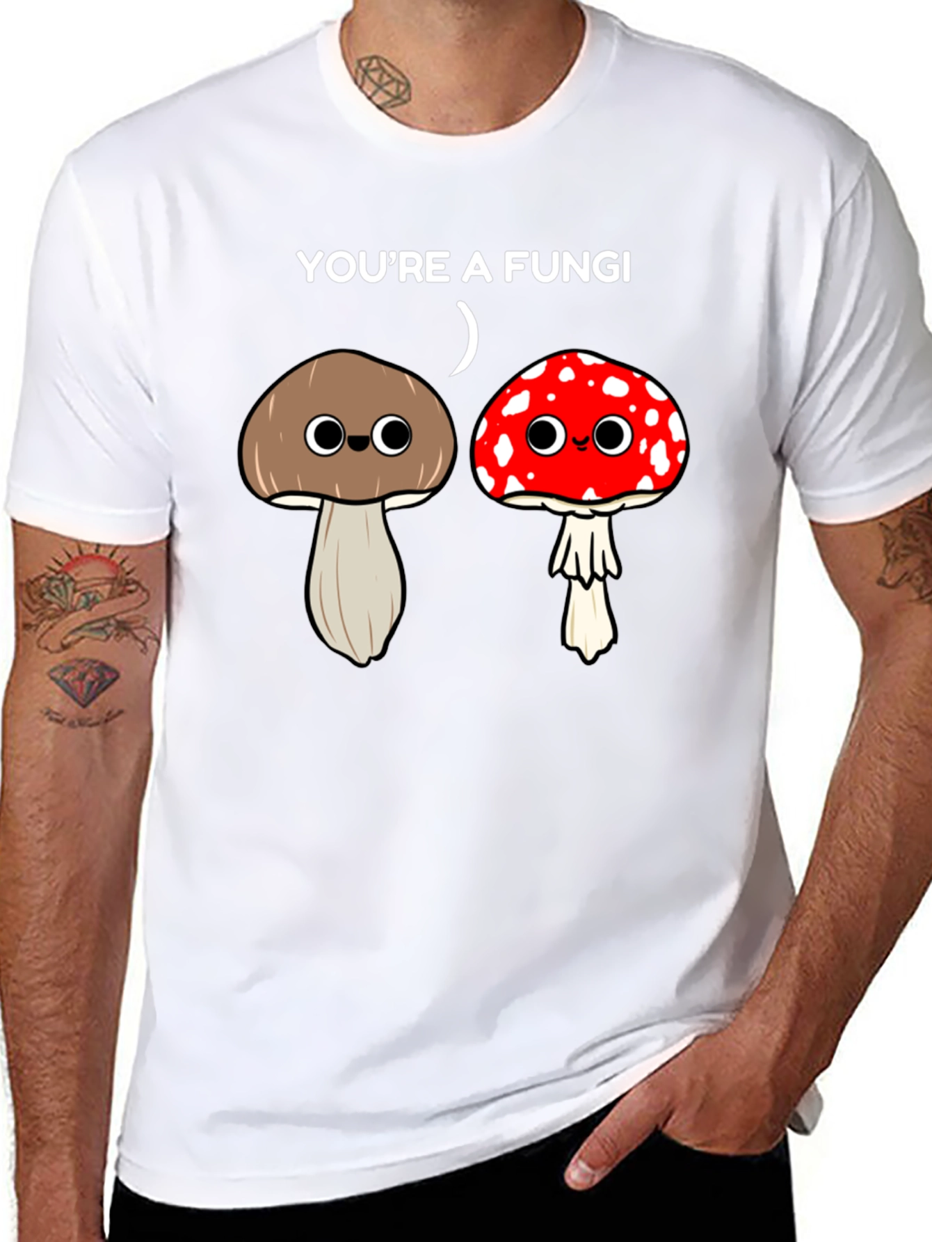 Black You're a Fungi Funny Mushroom T-Shirt view 8