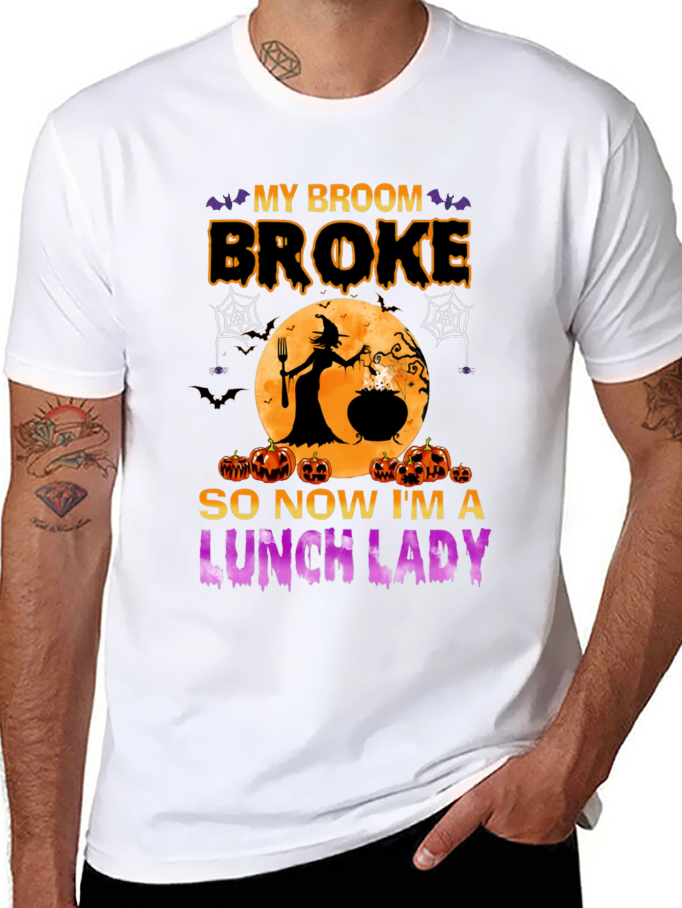 Black Halloween Lunch Lady Graphic Tee view 8