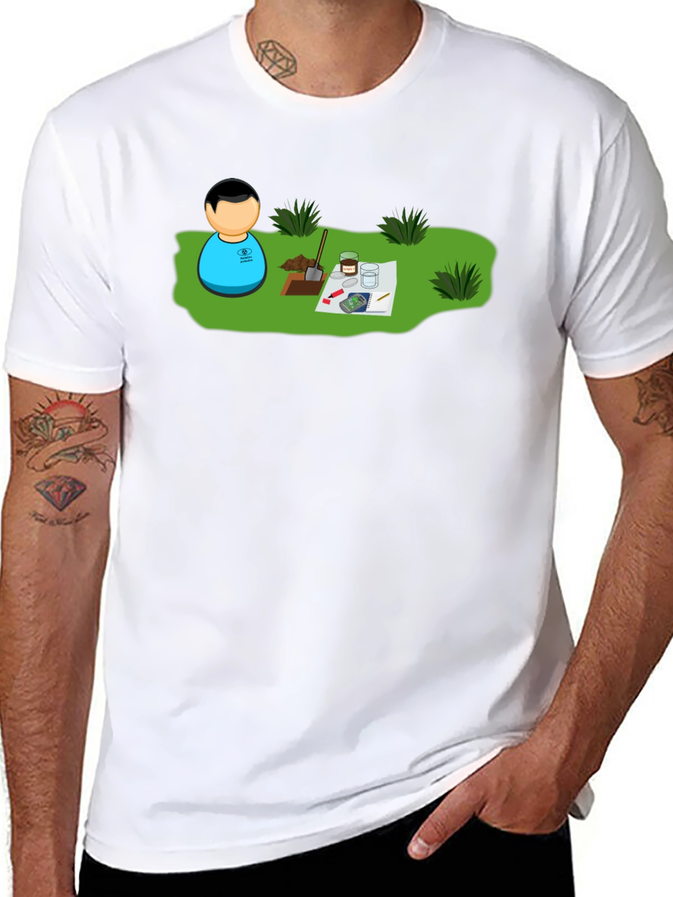 Black Cartoon Archaeology Graphic Tee view 8