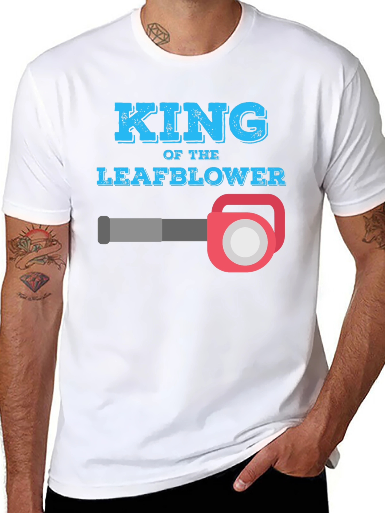 Black King of the Leaf Blower T-Shirt view 8