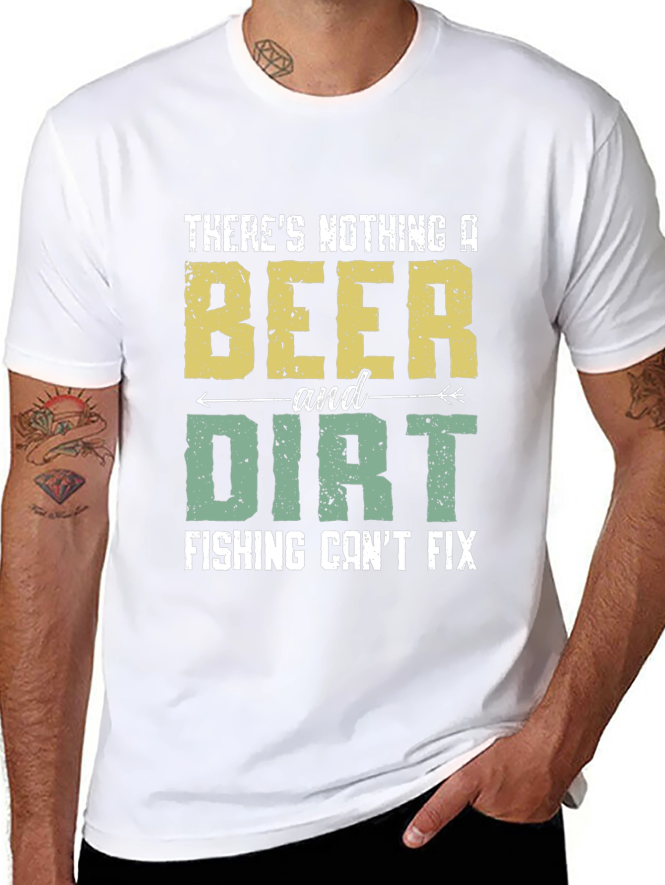 Black Beer & Dirt Fishing Fix T-Shirt view 8