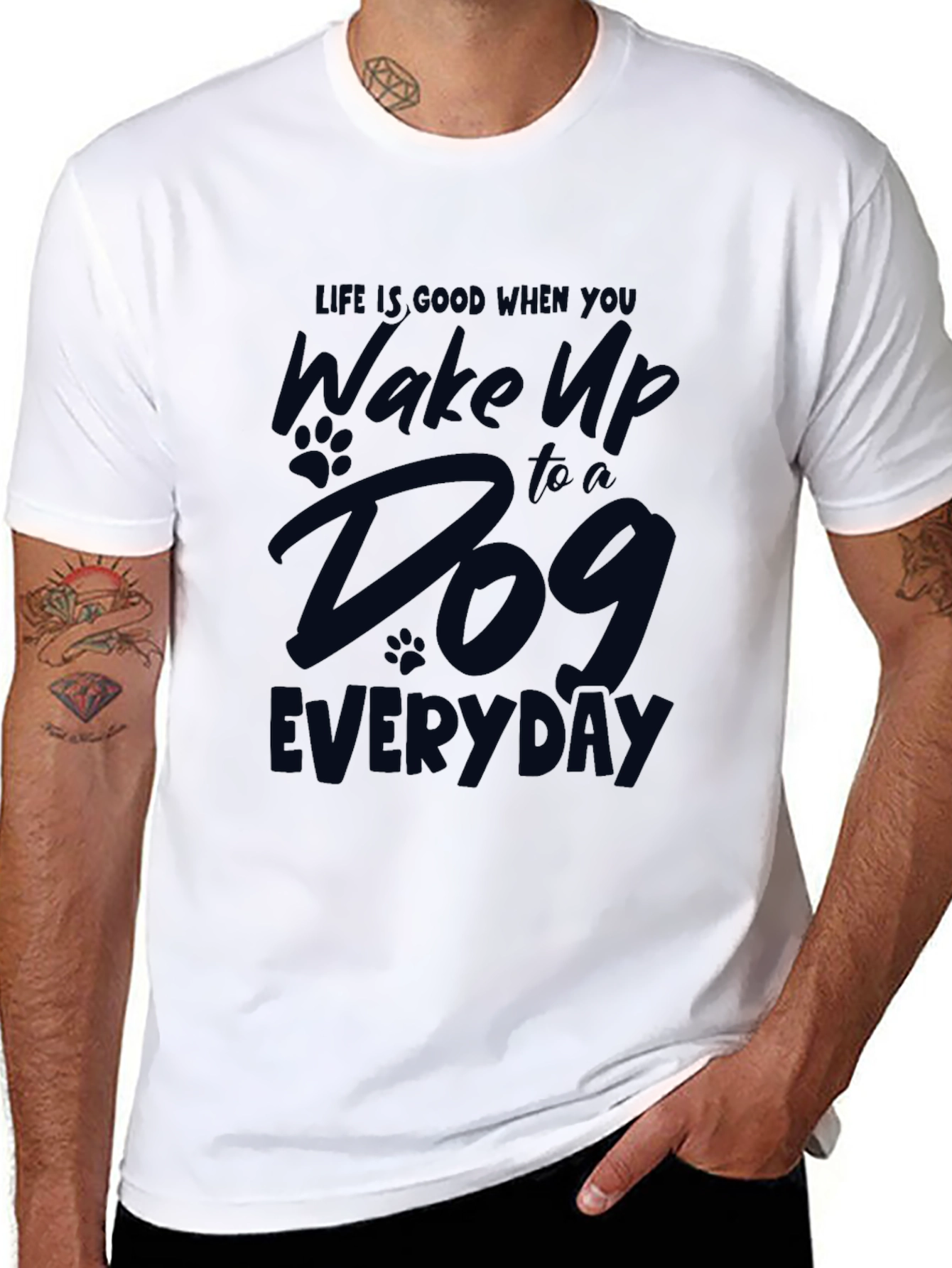 Black Life is Good Dog T-Shirt view 8