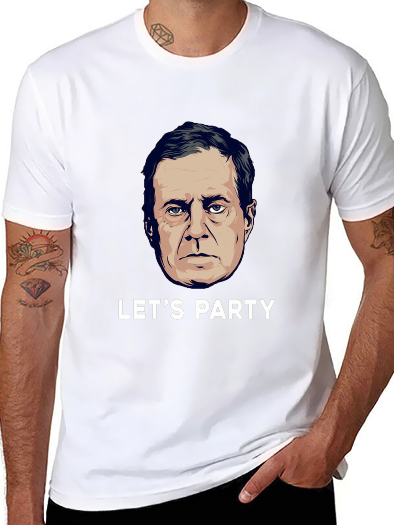 Black Let's Party Graphic T-Shirt view 8