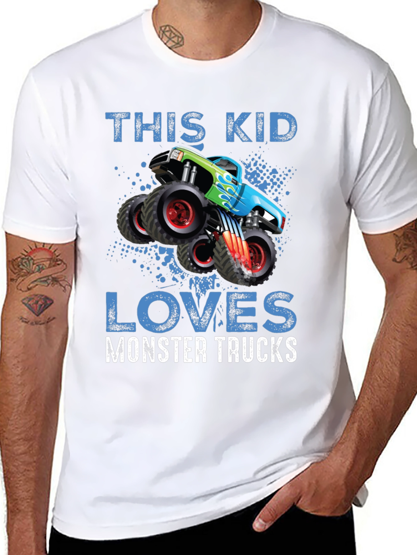 Black Monster Truck Lover T-Shirt - Kids view 8