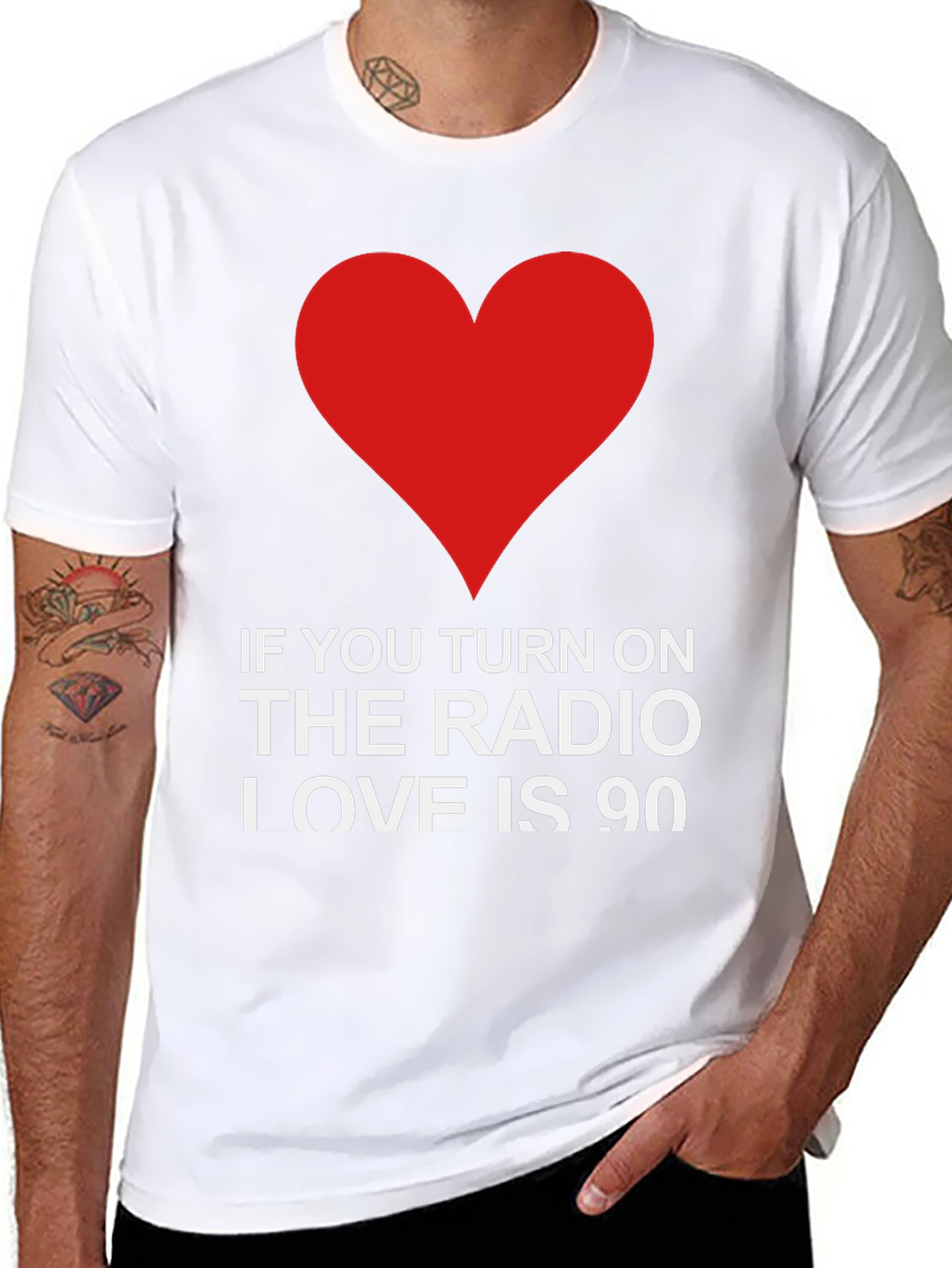 Black Radio Love Graphic Tee view 8