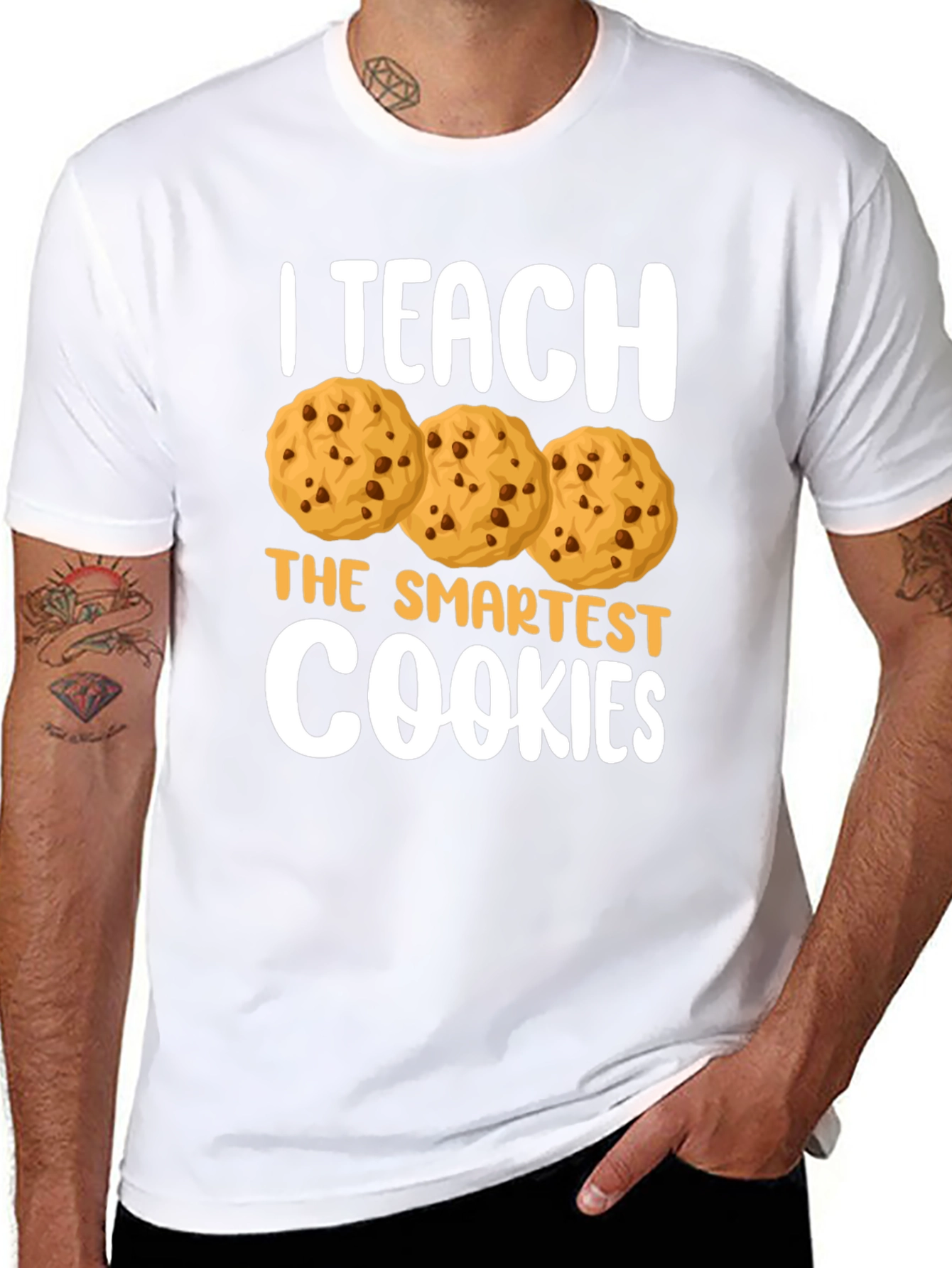 Black I Teach The Smartest Cookies T-Shirt view 8