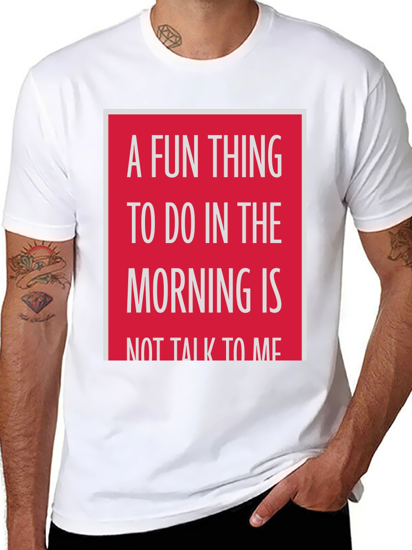Black Funny 'Don't Talk to Me' Morning T-Shirt view 8