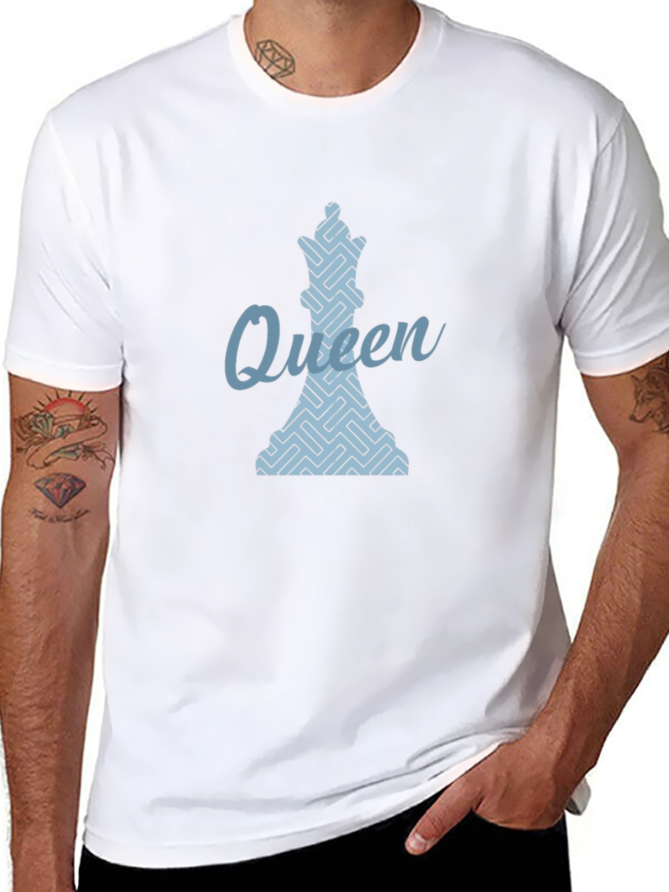 Black Queen Chess Piece T-Shirt - Stylish & Unique Design view 8