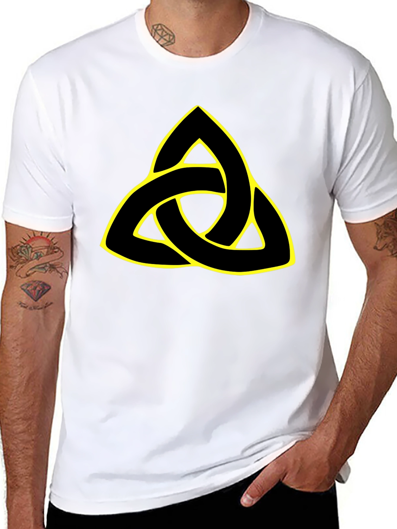 Black Celtic Knot Black T-Shirt view 8