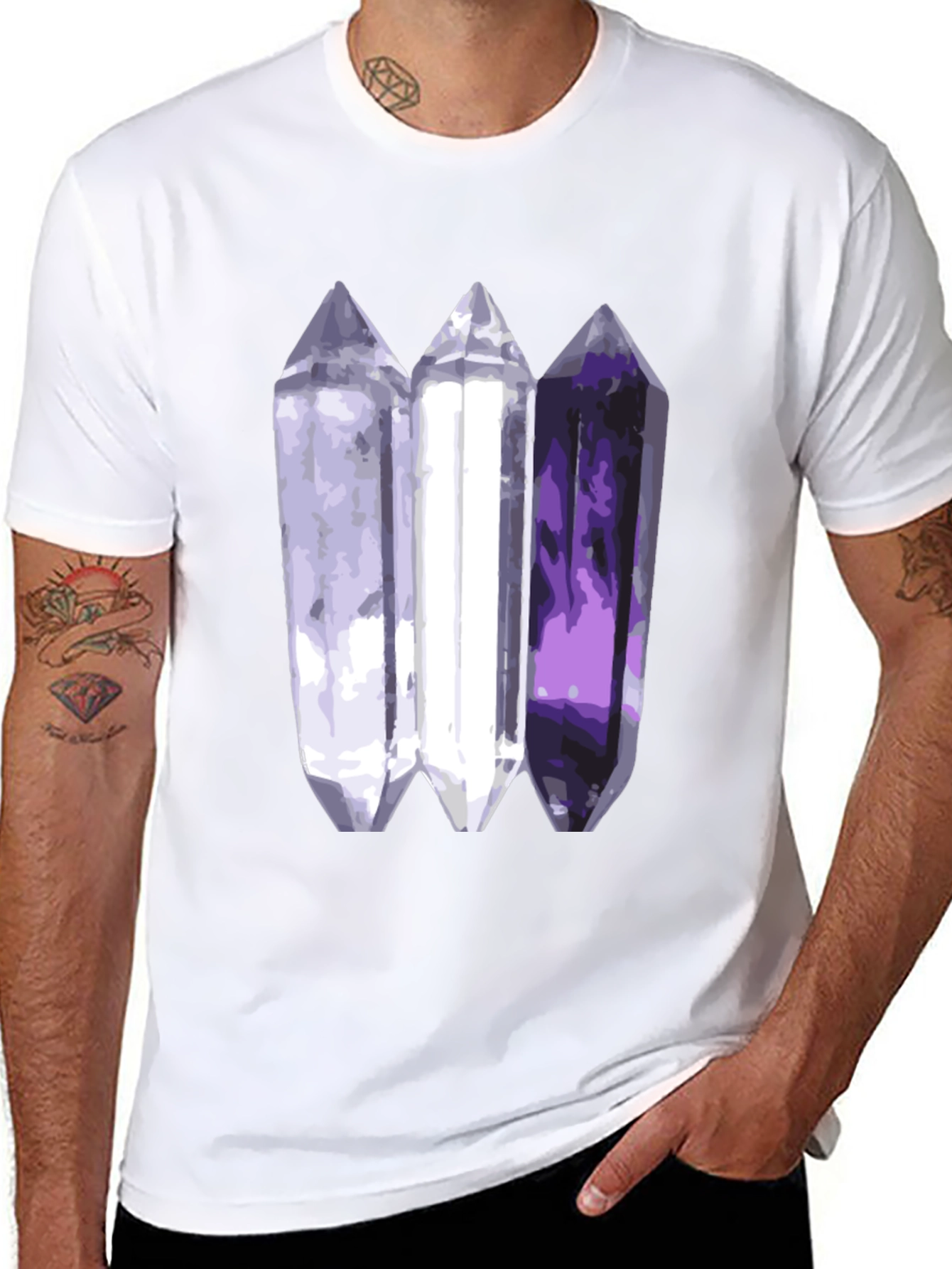 Black Crystal Gem T-Shirt - Black view 8