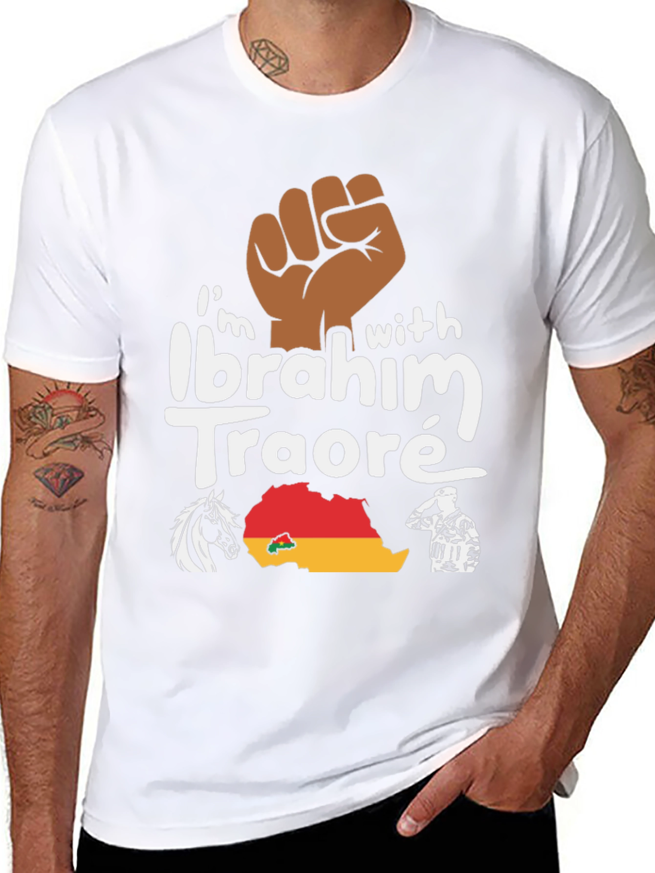 Ibrahim Traoré Supporter T-Shirt - Black Power - 8