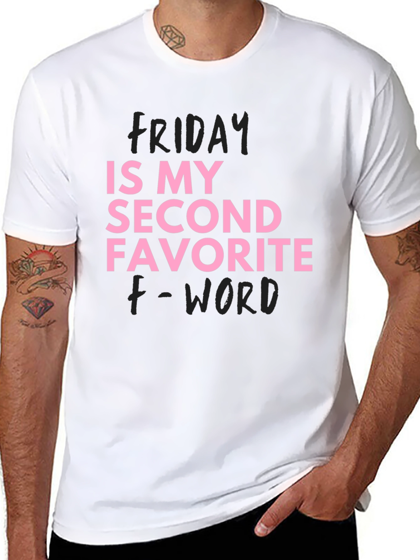 Black Funny Friday T-Shirt Second Favorite F-Word view 8