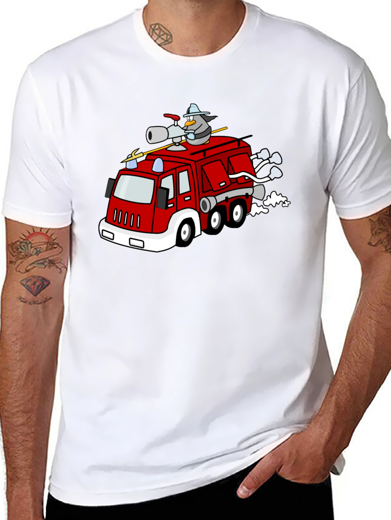 Black Penguin Firefighter T-Shirt view 8