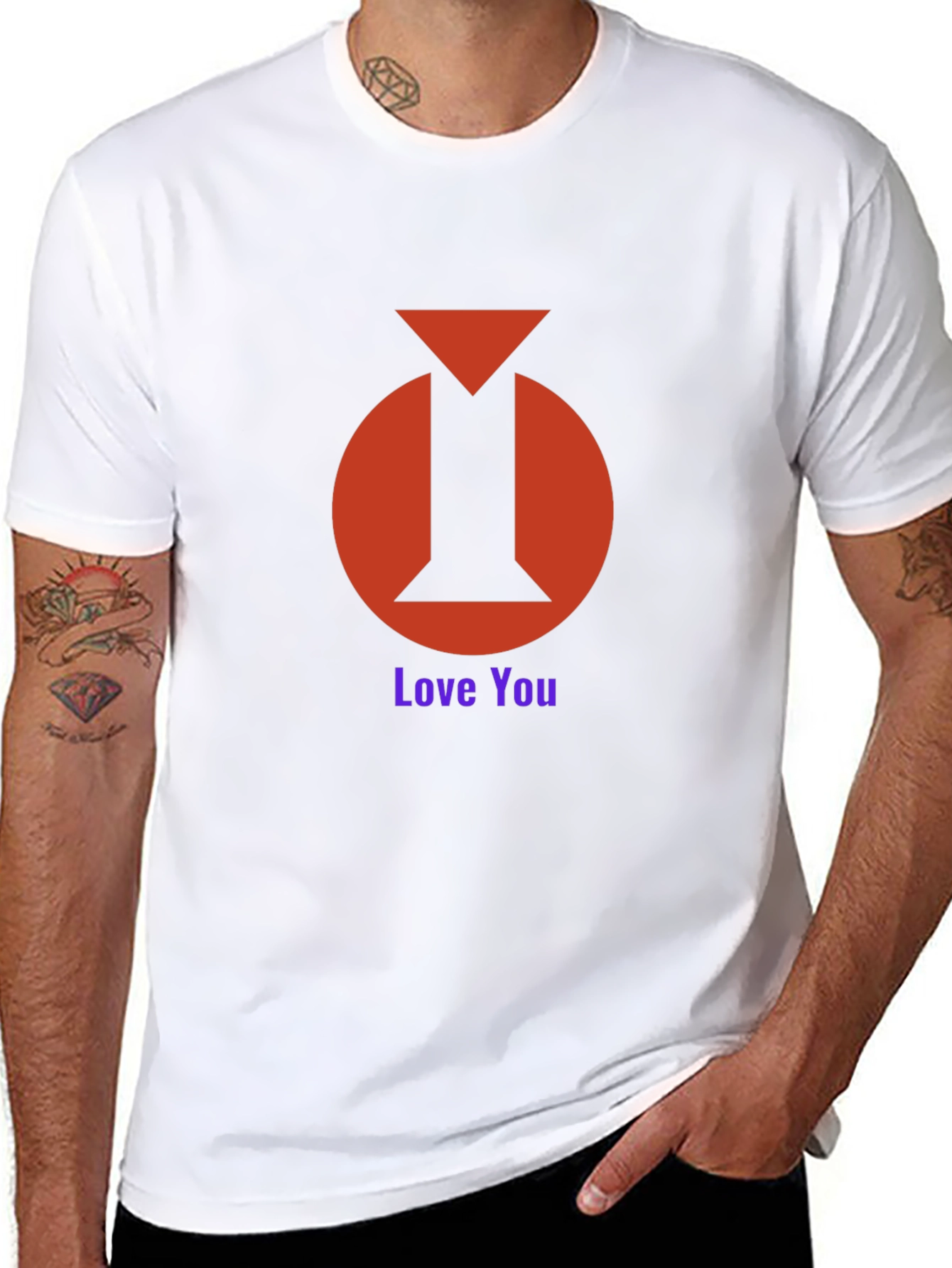 Black I Heart You Graphic Tee - Black Cotton Blend view 8