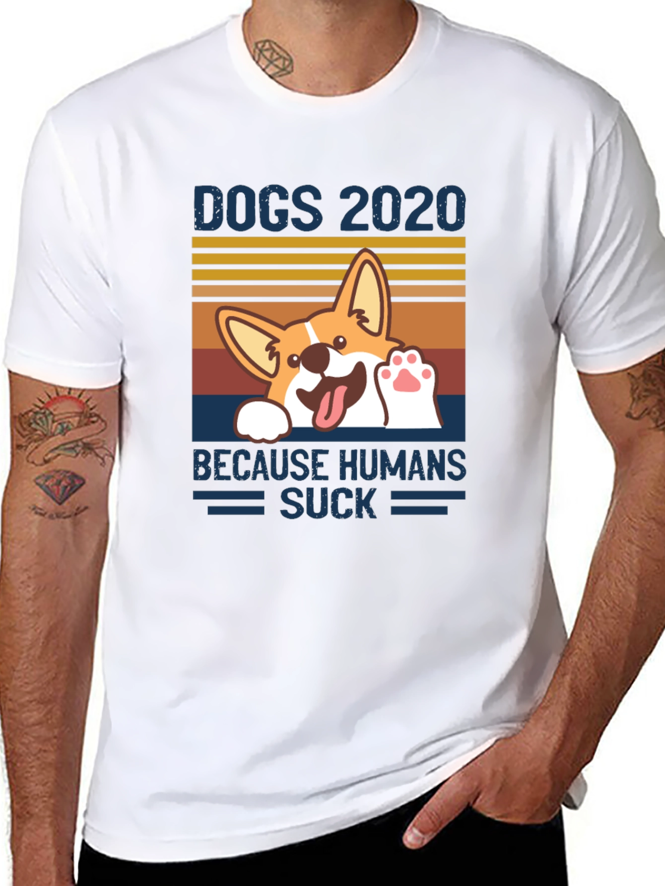 Black Dogs 2020 Graphic Tee - Because Humans Suck view 8