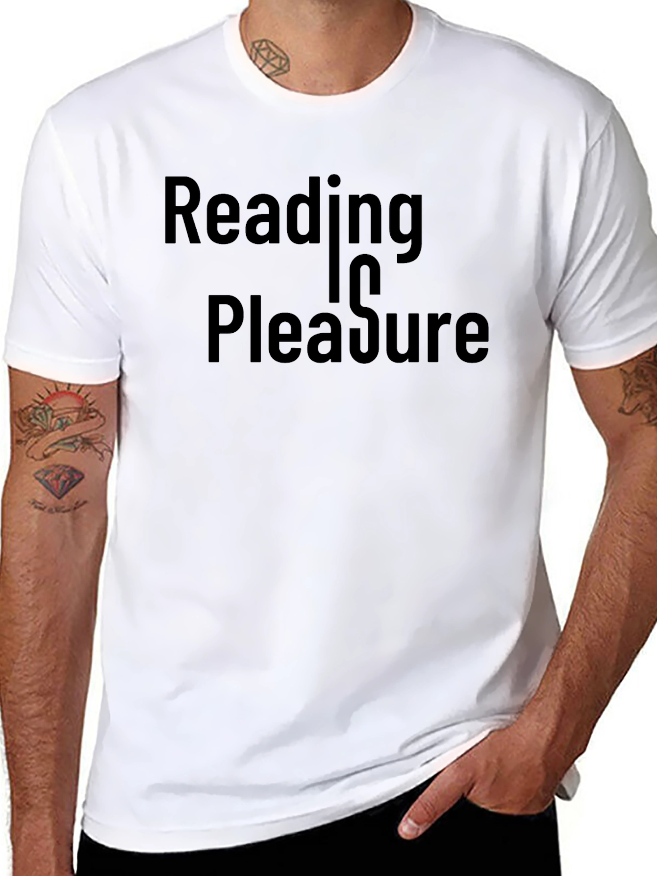 Black Reading is Pleasure T-Shirt view 8