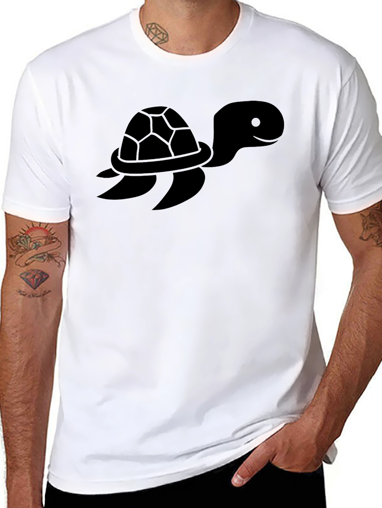 Black Black Turtle Graphic Tee - Casual Comfort view 8