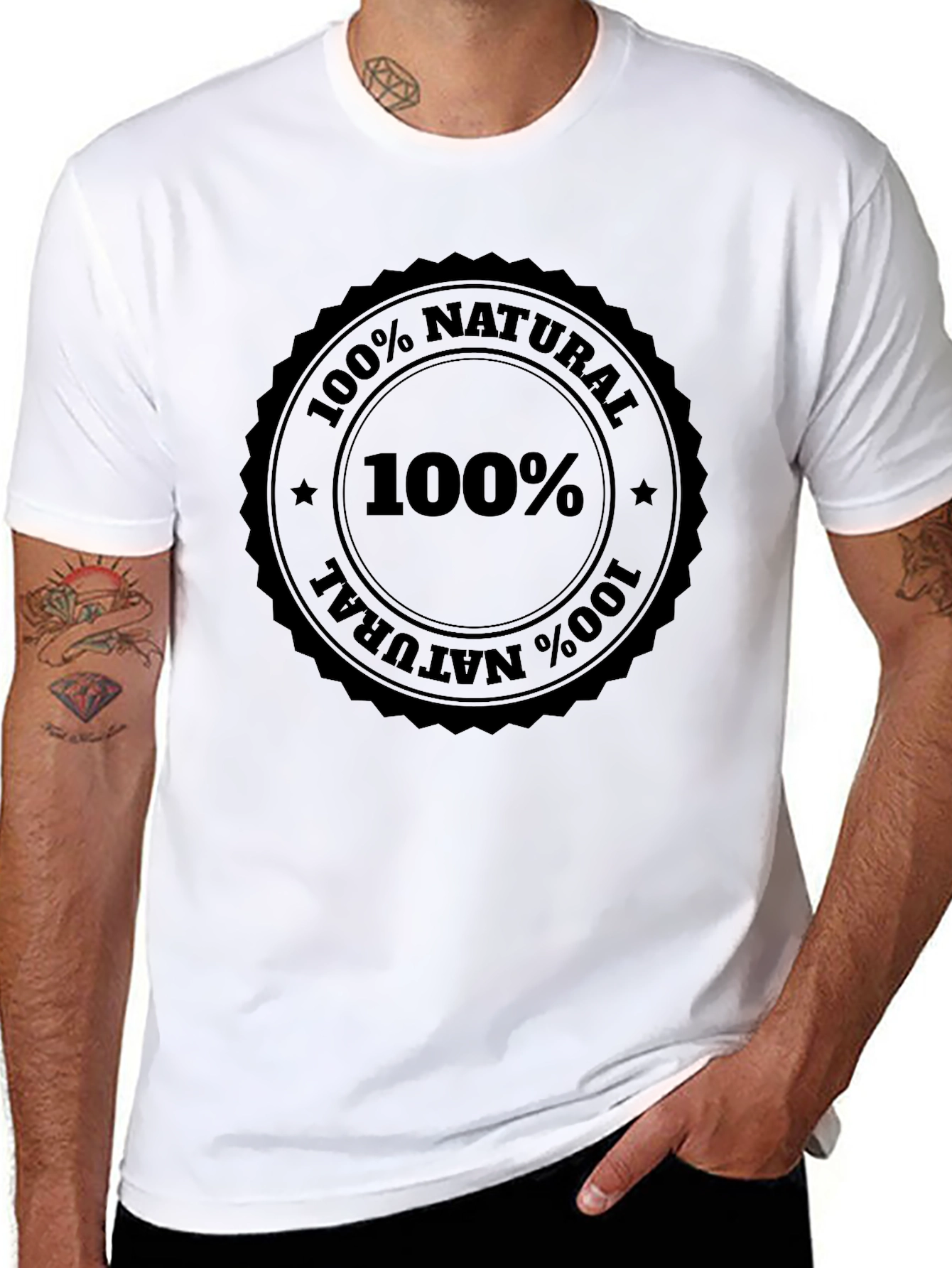 Black 100% Natural Black T-Shirt view 8